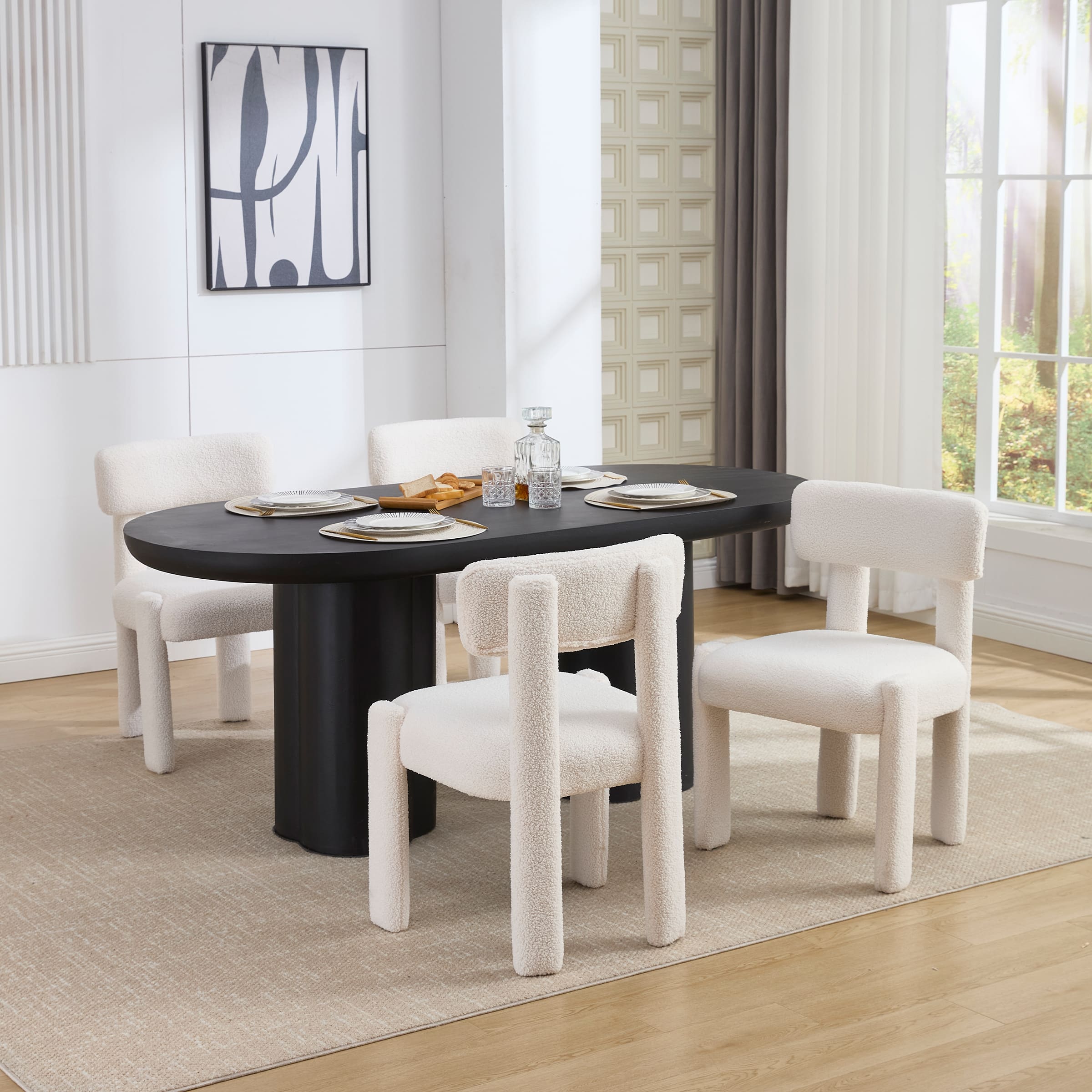 VESCASA Modern Armless Dining Chairs Set of 2 - 3159DC