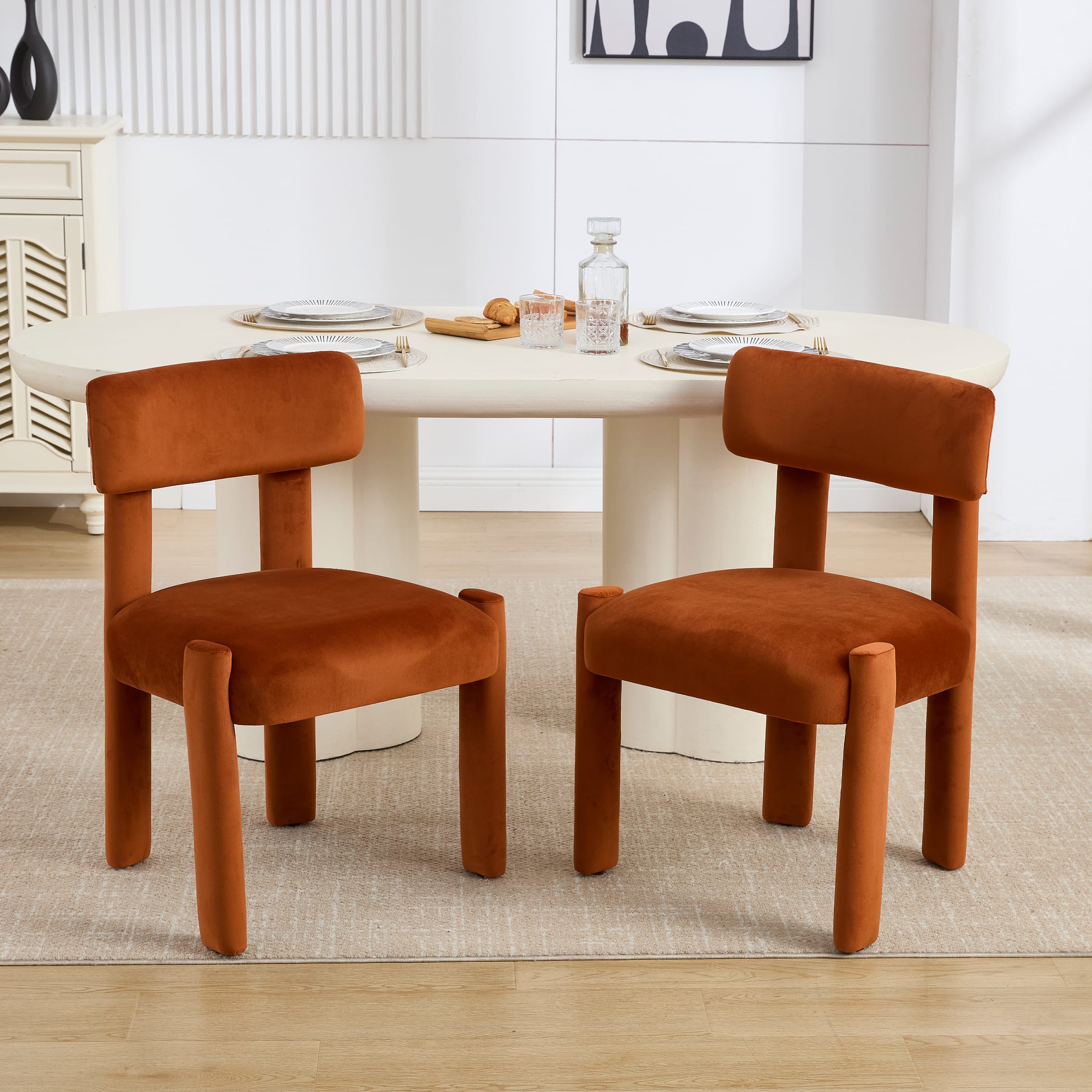 VESCASA Modern Armless Dining Chairs Set of 2 - 3159DC