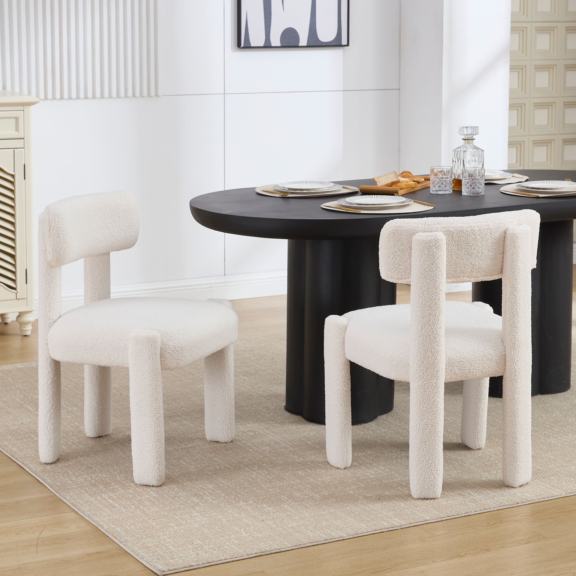 VESCASA Modern Armless Dining Chairs Set of 2 - 3159DC