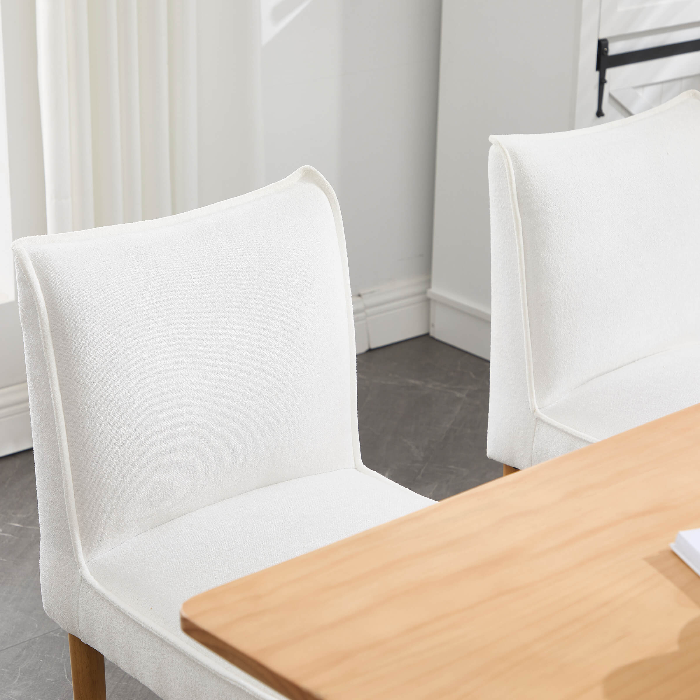 VESCASA Modern Dining Chairs with Wooden Legs Set of 2 - 6322DC