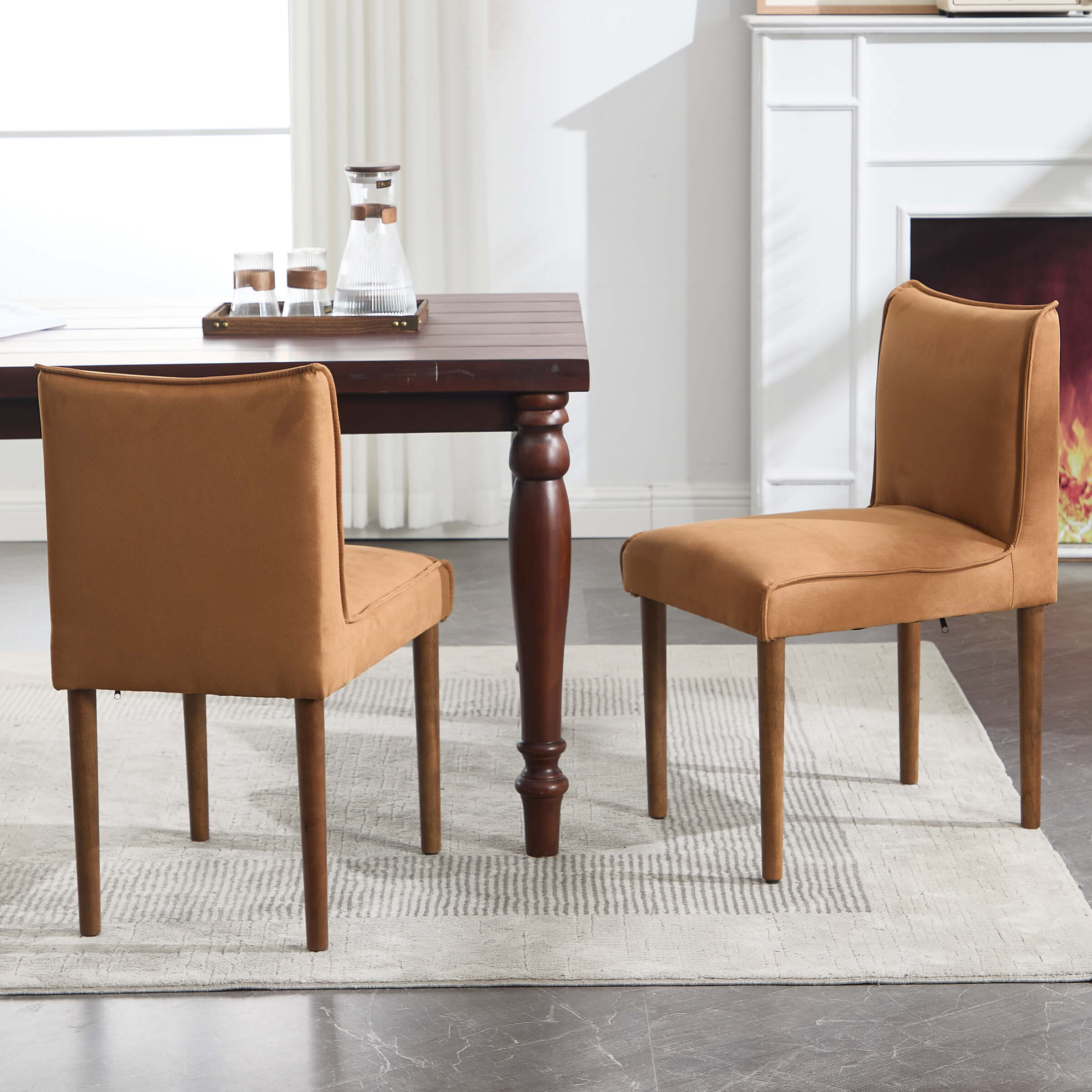 VESCASA Modern Dining Chairs with Wooden Legs Set of 2 - 6322DC