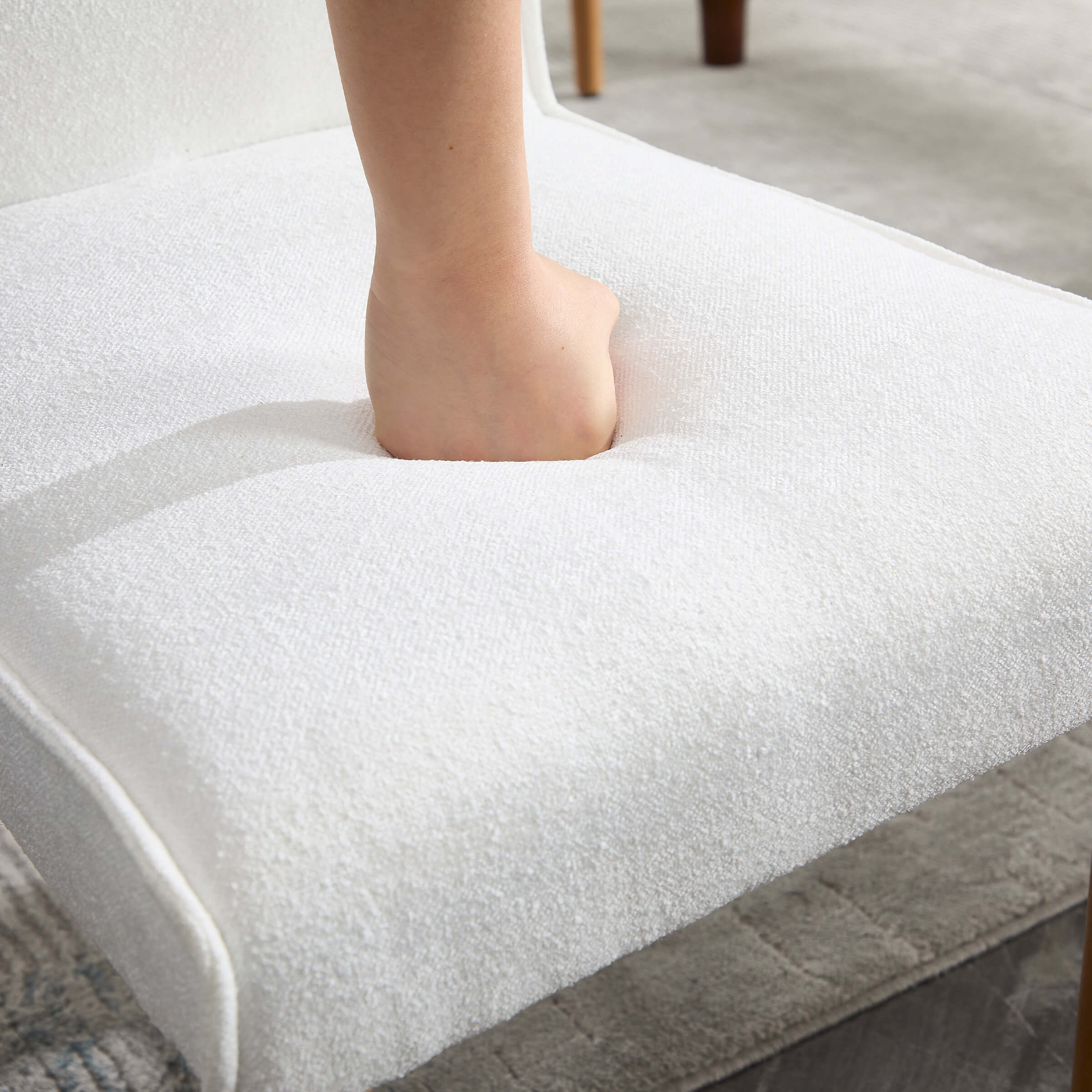 VESCASA Modern Dining Chairs with Wooden Legs Set of 2 - 6322DC