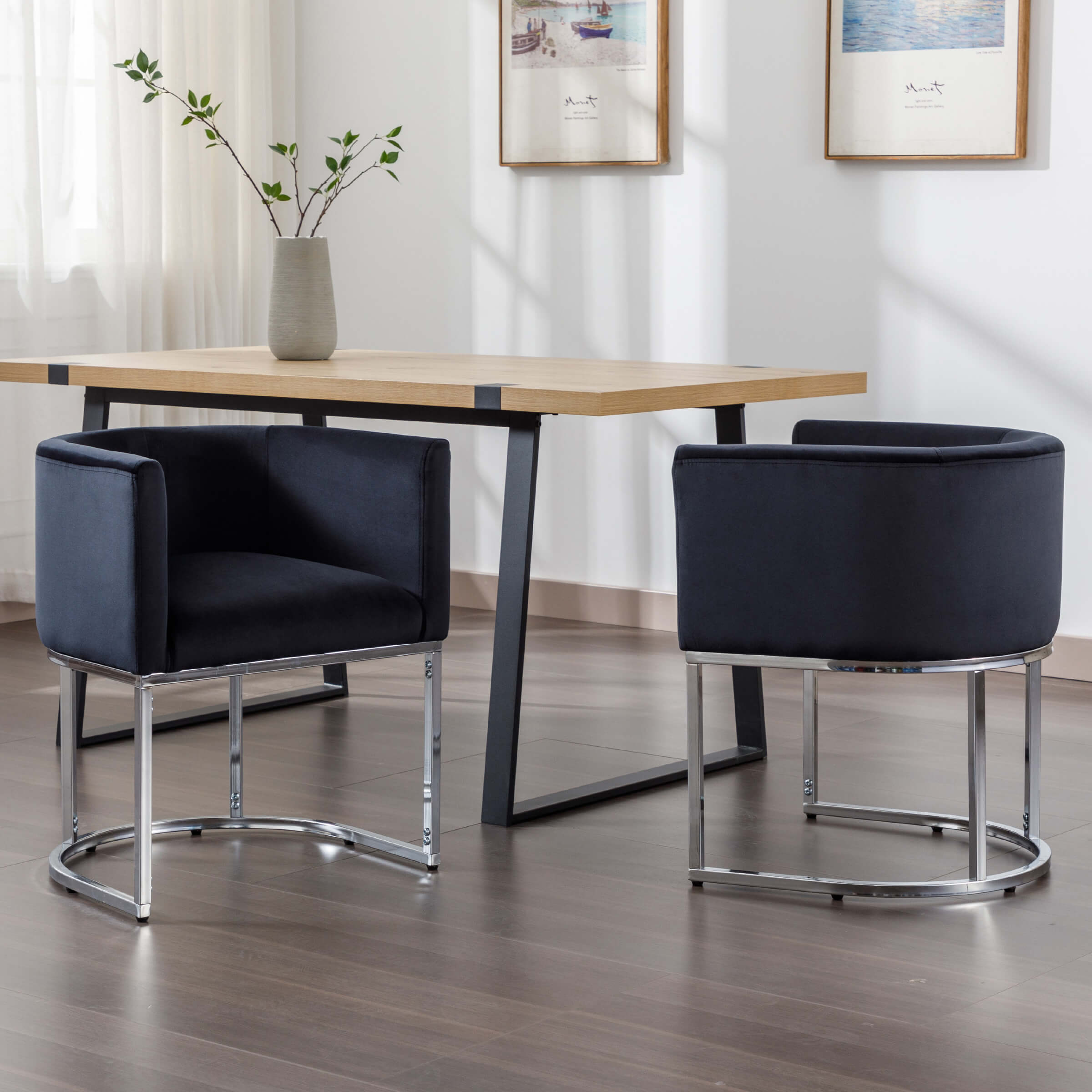 VESCASA Barrel Back Upholstered Dining Chair 1PCS - 1869DC