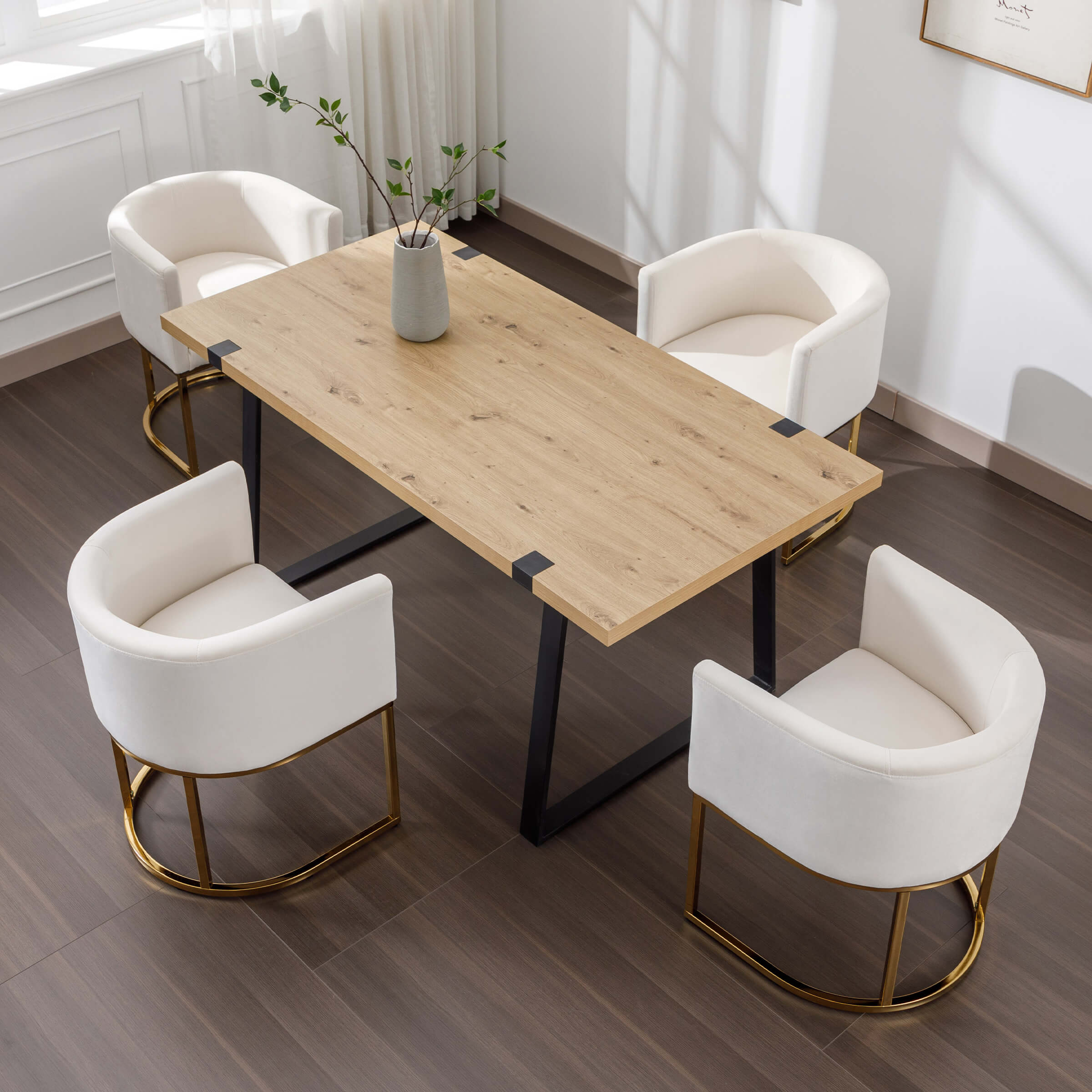 VESCASA Barrel Back Upholstered Dining Chair 1PCS - 1869DC