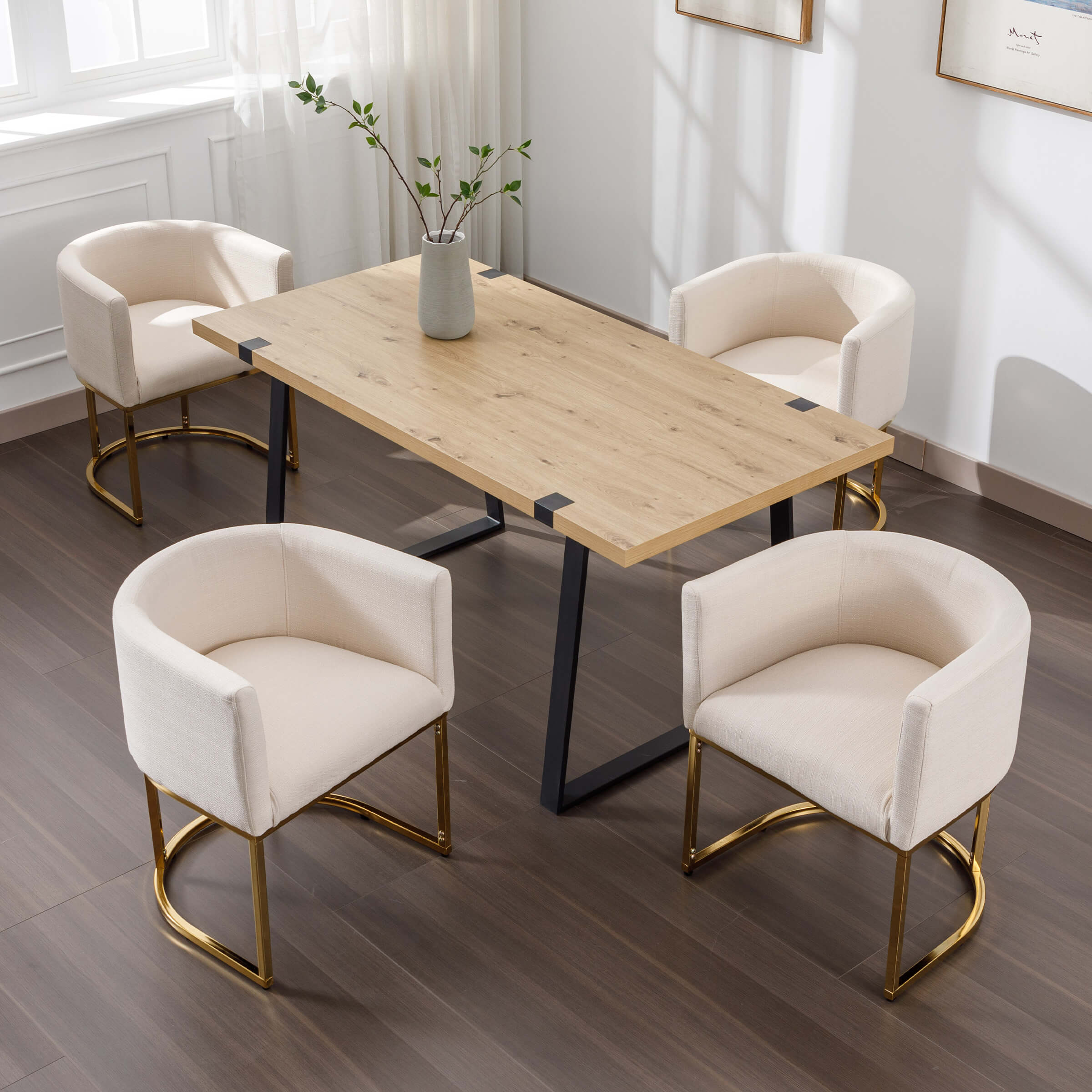 VESCASA Barrel Back Upholstered Dining Chair 1PCS - 1869DC