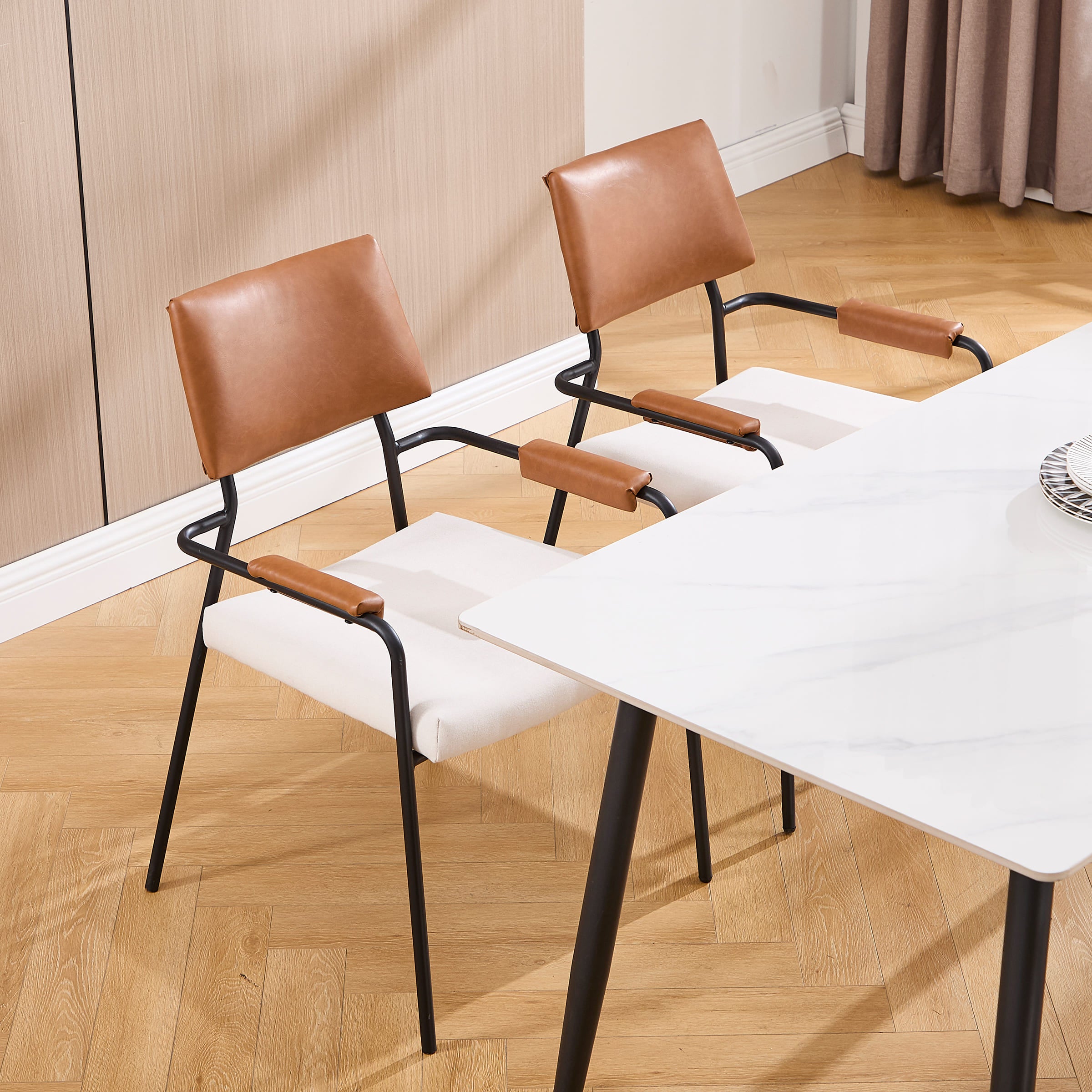 VESCASA Modern Open Back Dining Chairs Set of 2 - 1011DC