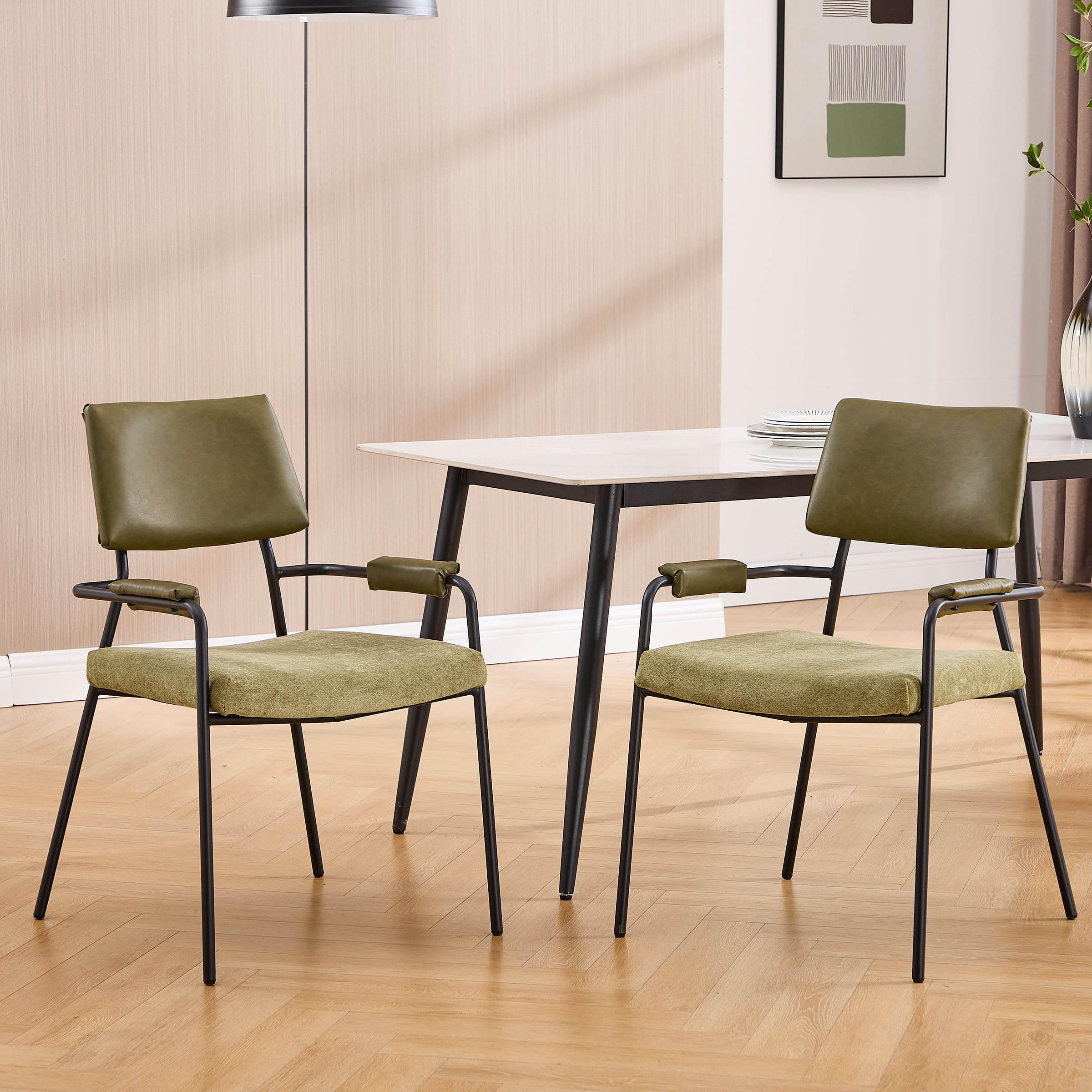 VESCASA Modern Open Back Dining Chairs Set of 2 - 1011DC