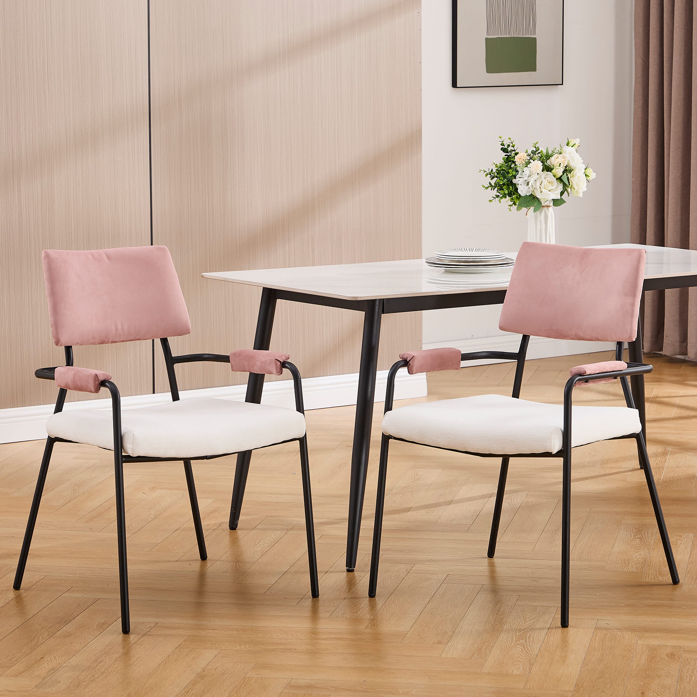 VESCASA Modern Open Back Dining Chairs Set of 2 - 1011DC