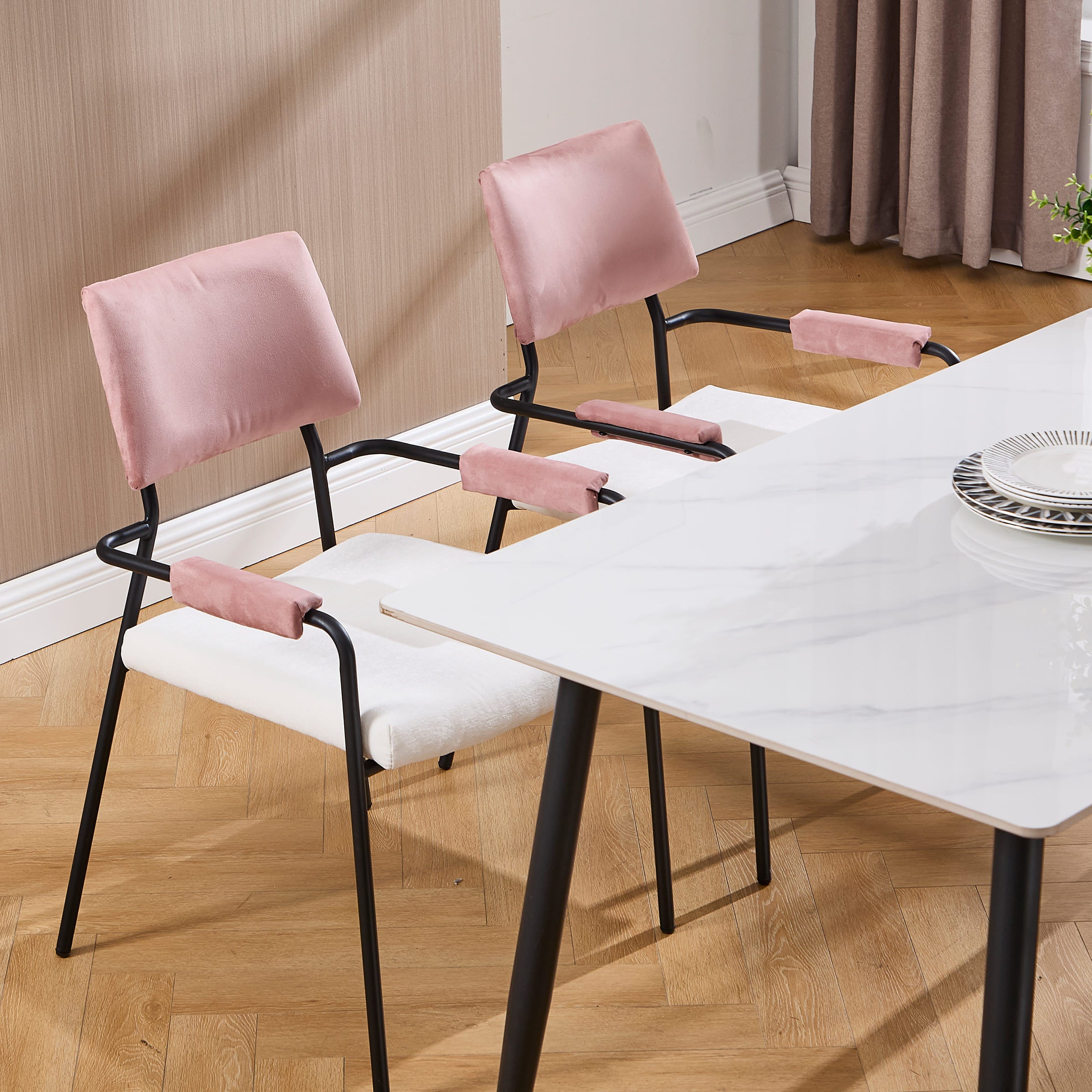 VESCASA Modern Open Back Dining Chairs Set of 2 - 1011DC