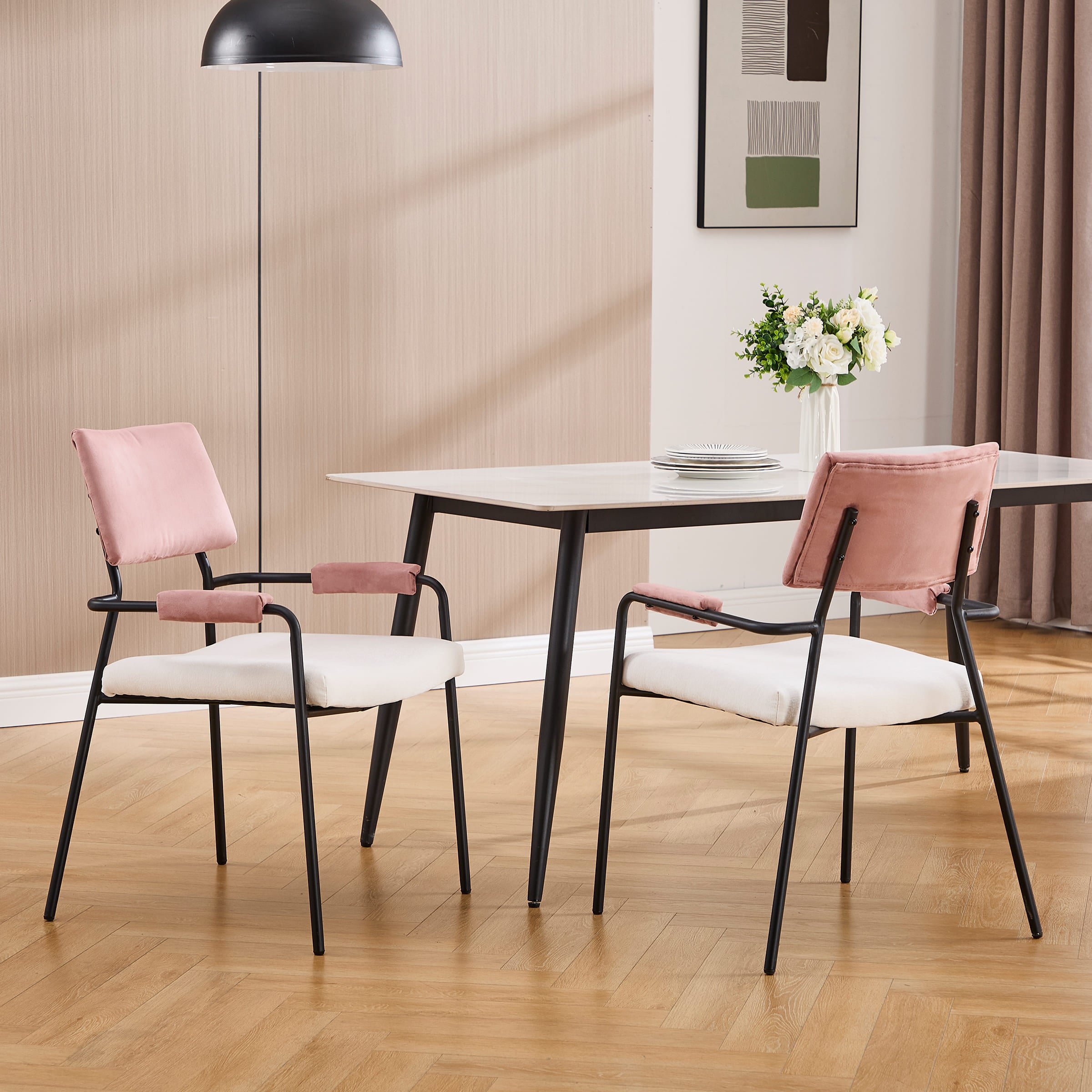 VESCASA Modern Open Back Dining Chairs Set of 2 - 1011DC