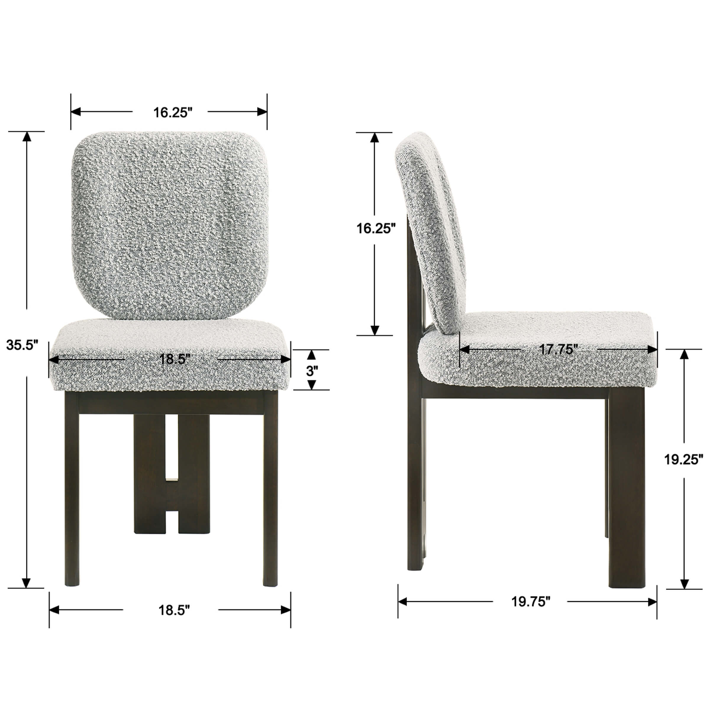 VESCASA Modern Upholstered Dining Chairs Set of 2 – X5517DC