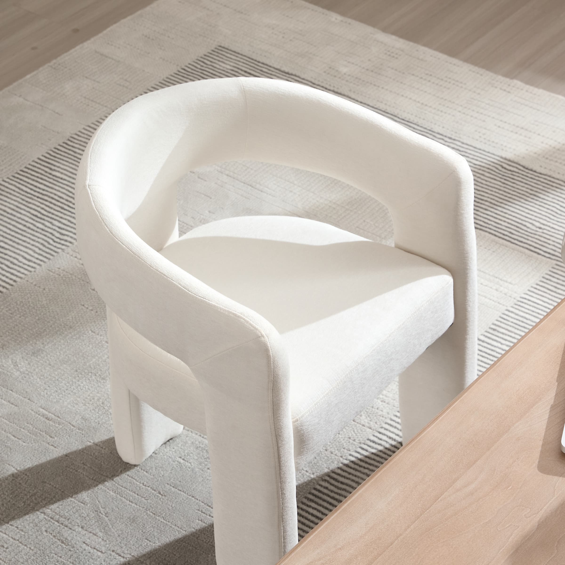 VESCASA Open Back Barrel Dining Chair 1 PCS - 5101DC