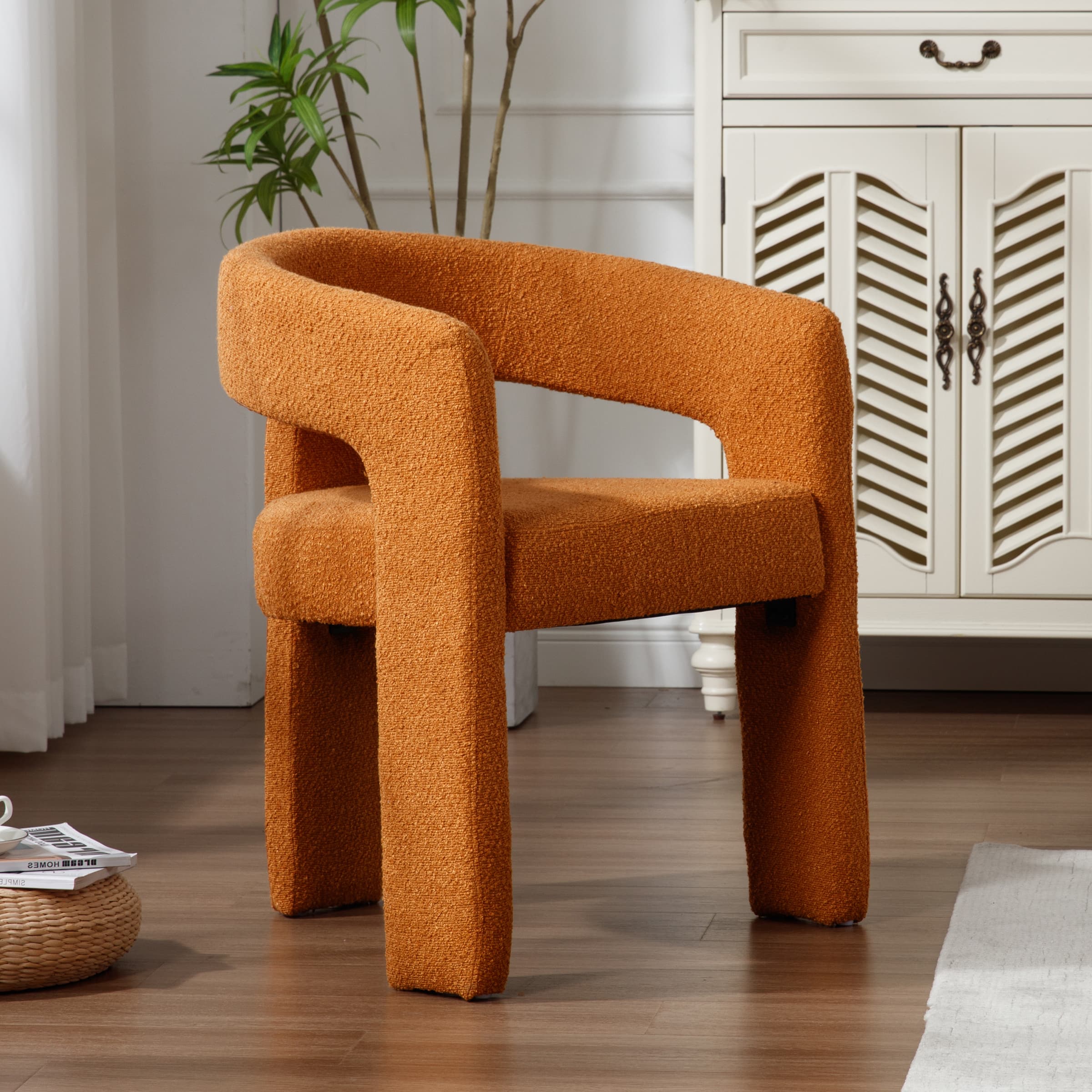 VESCASA Open Back Barrel Dining Chair 1 PCS - 5101DC