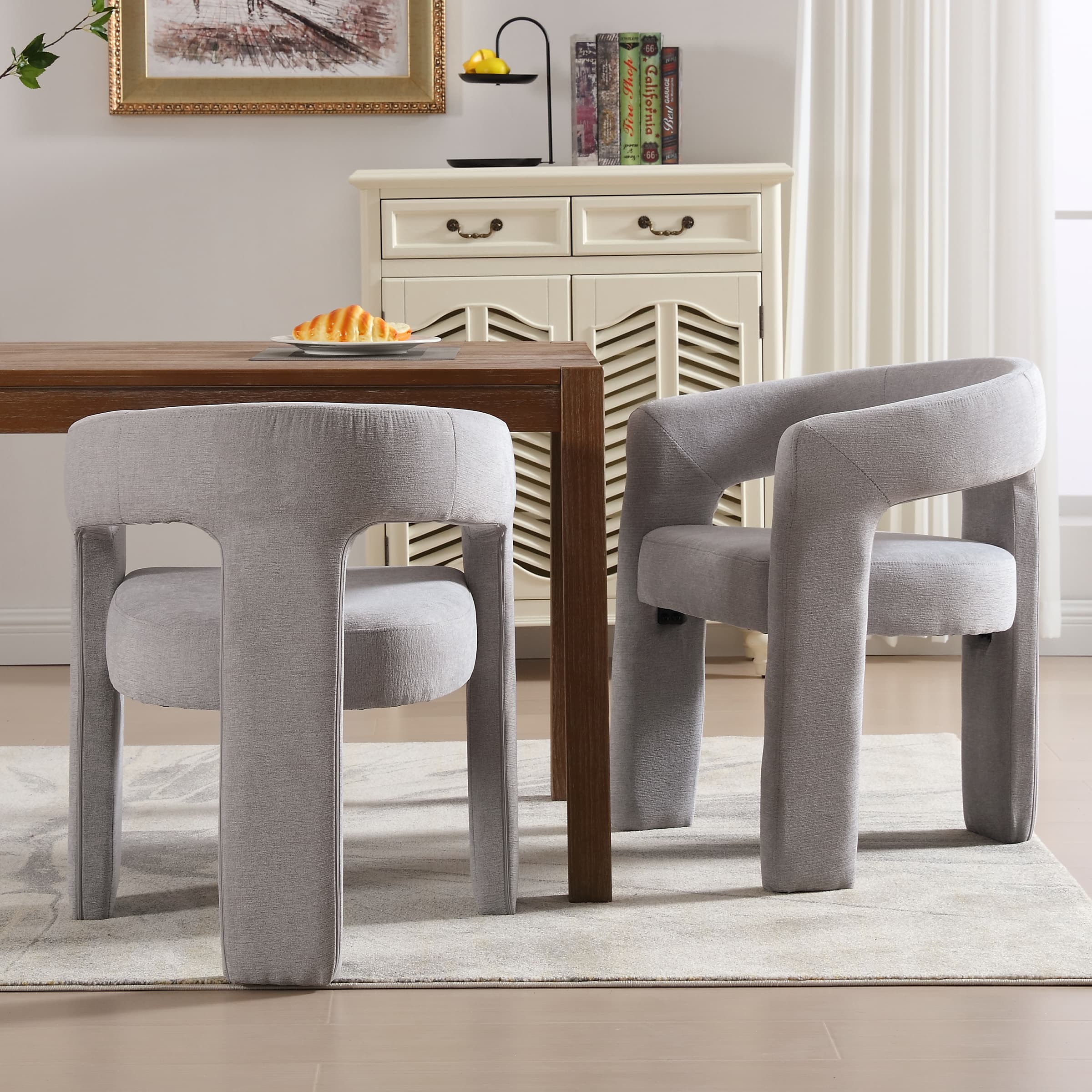 VESCASA Open Back Barrel Dining Chair 1 PCS - 5101DC