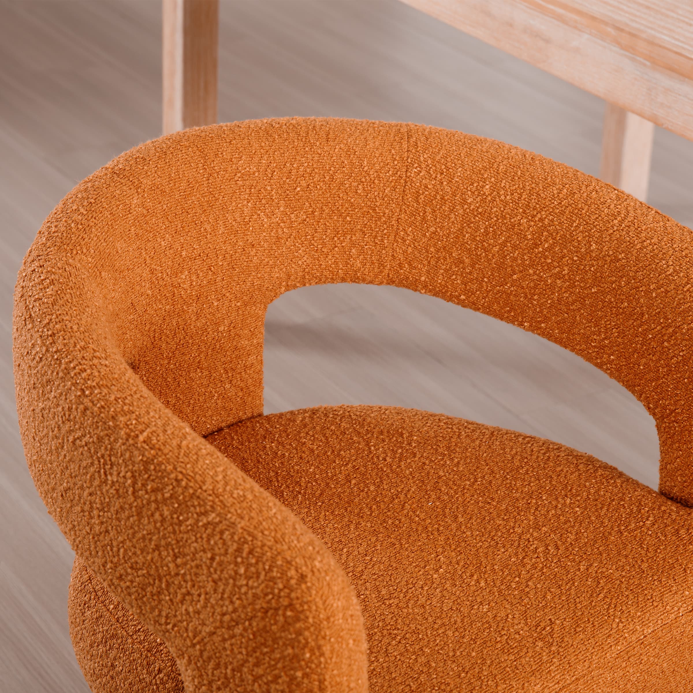 VESCASA Open Back Barrel Dining Chair 1 PCS - 5101DC