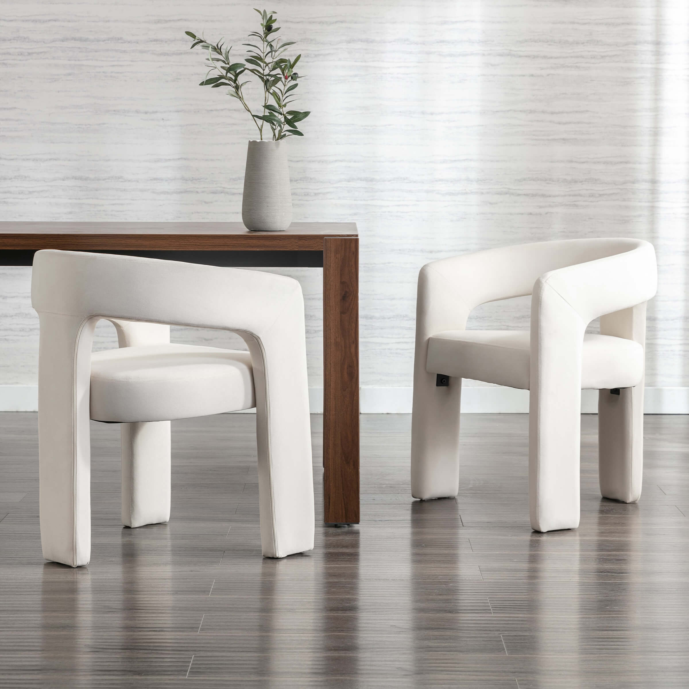 VESCASA Open Back Barrel Dining Chair 1 PCS - 5101DC