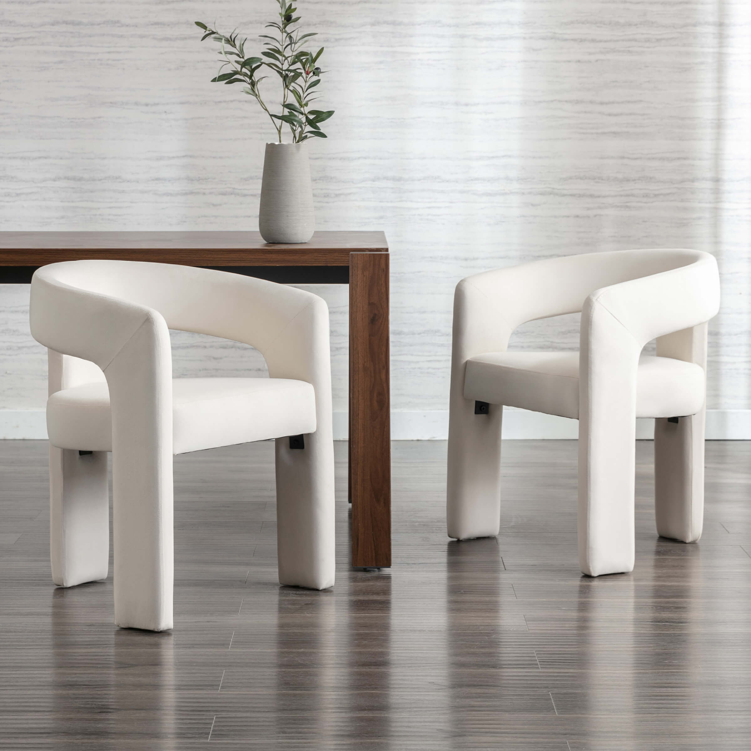 VESCASA Open Back Barrel Dining Chair 1 PCS - 5101DC