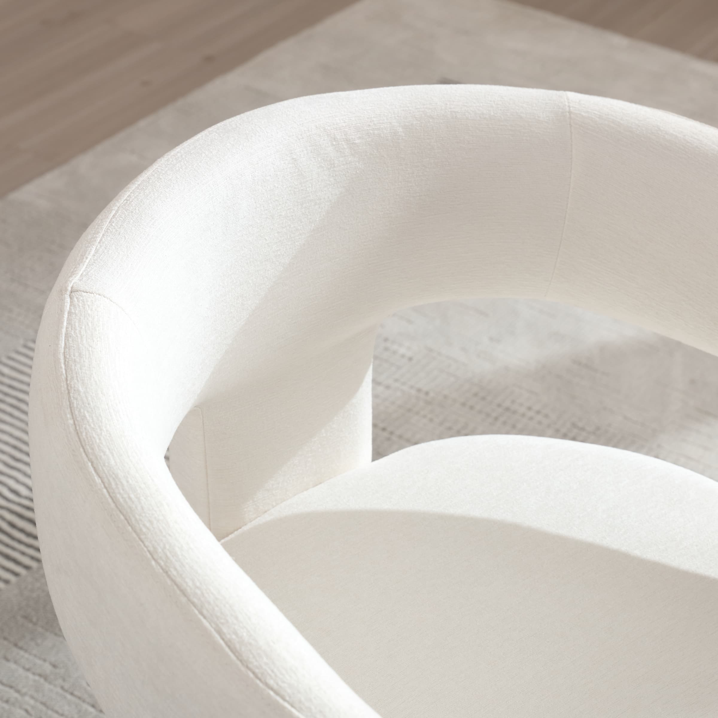 VESCASA Open Back Barrel Dining Chair 1 PCS - 5101DC