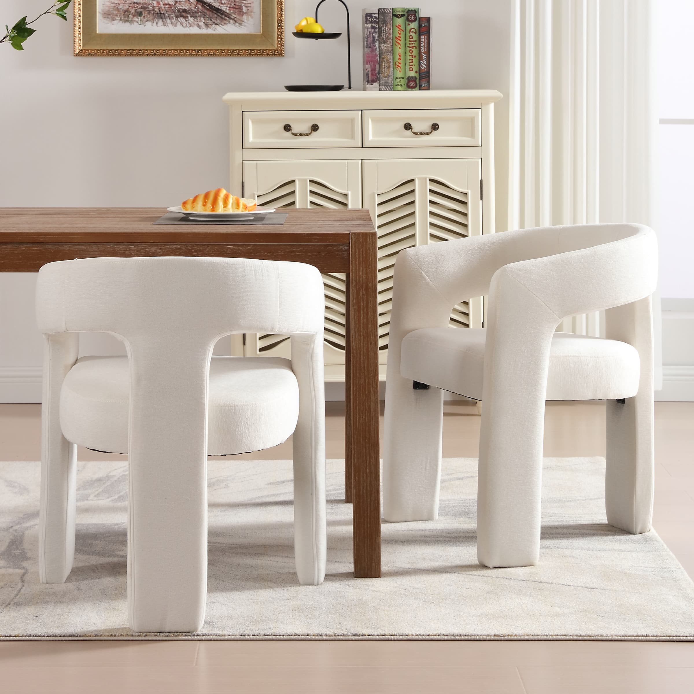 VESCASA Open Back Barrel Dining Chair 1 PCS - 5101DC