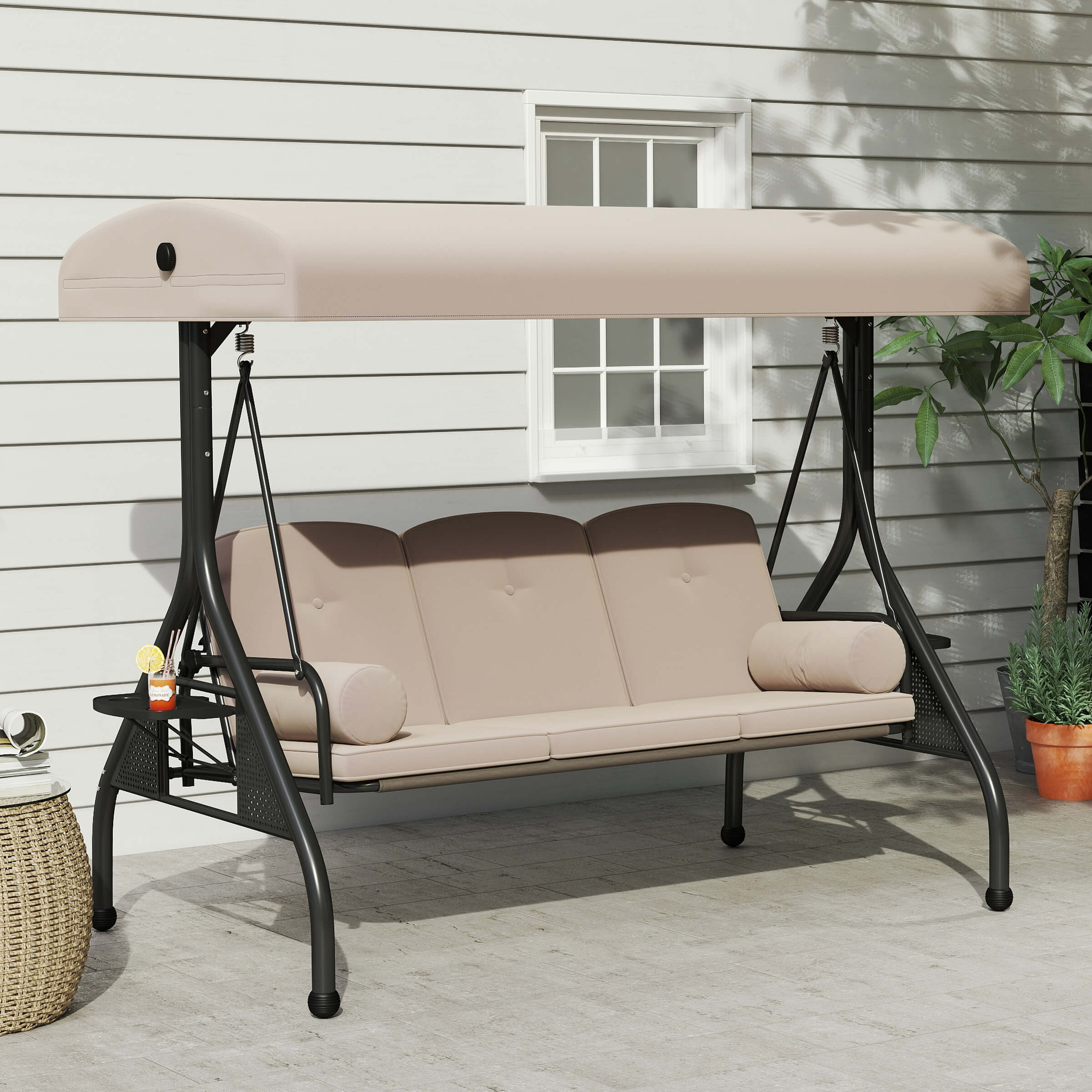 VESCASA 3 Seat Outdoor Backyard Porch Swing - X099HS
