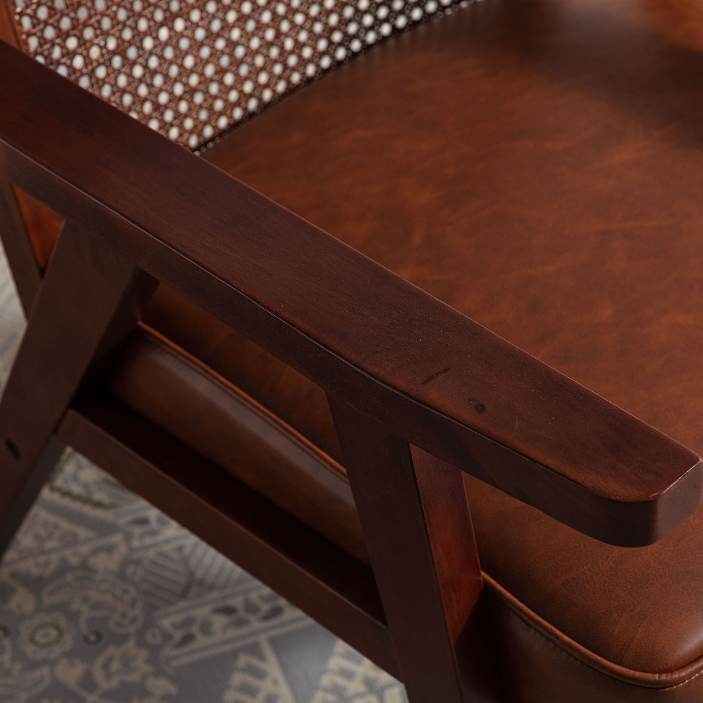 VESCASA Rattan Back Lounge Armchair 1 PCS - 3513AC