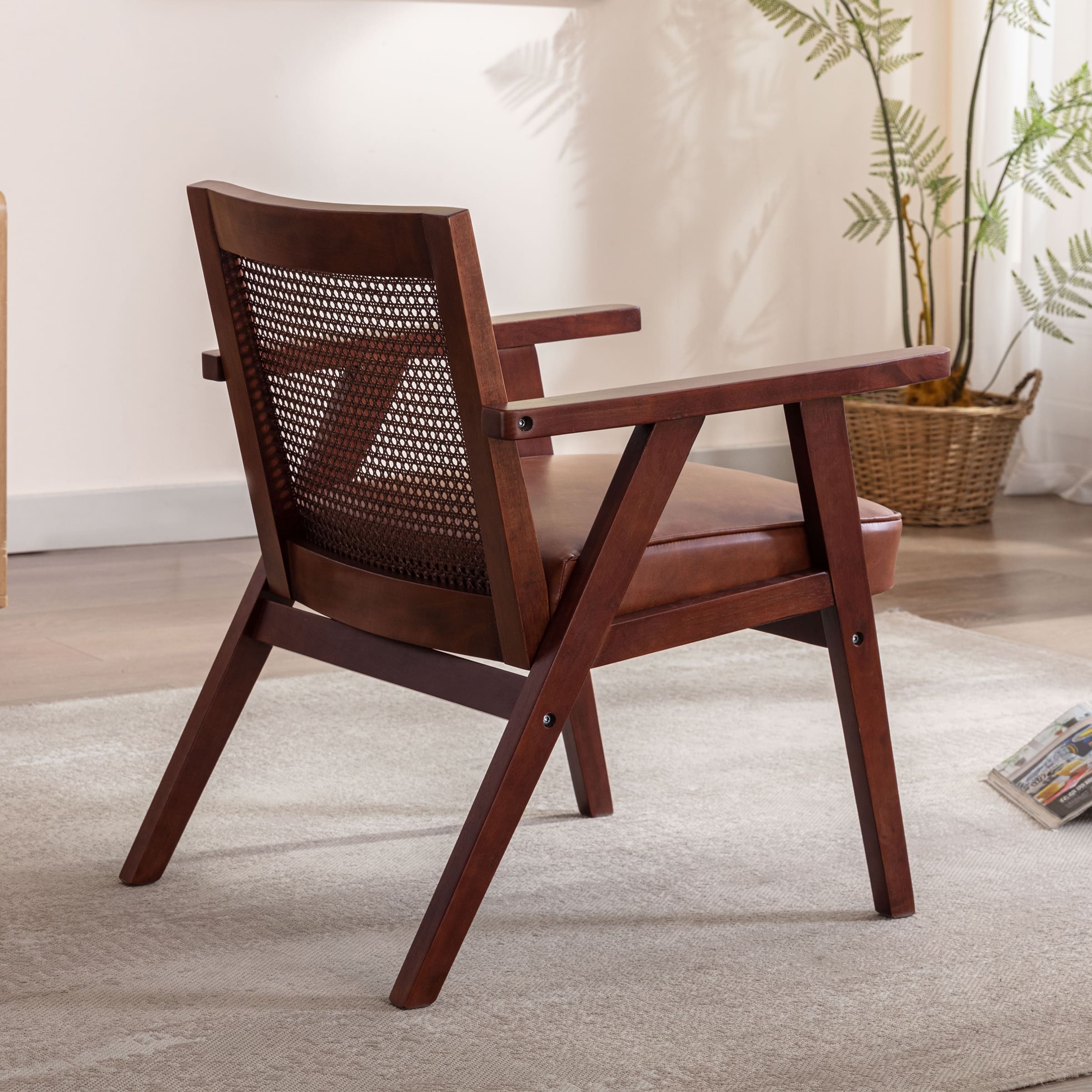 VESCASA Rattan Back Lounge Armchair 1 PCS - 3513AC