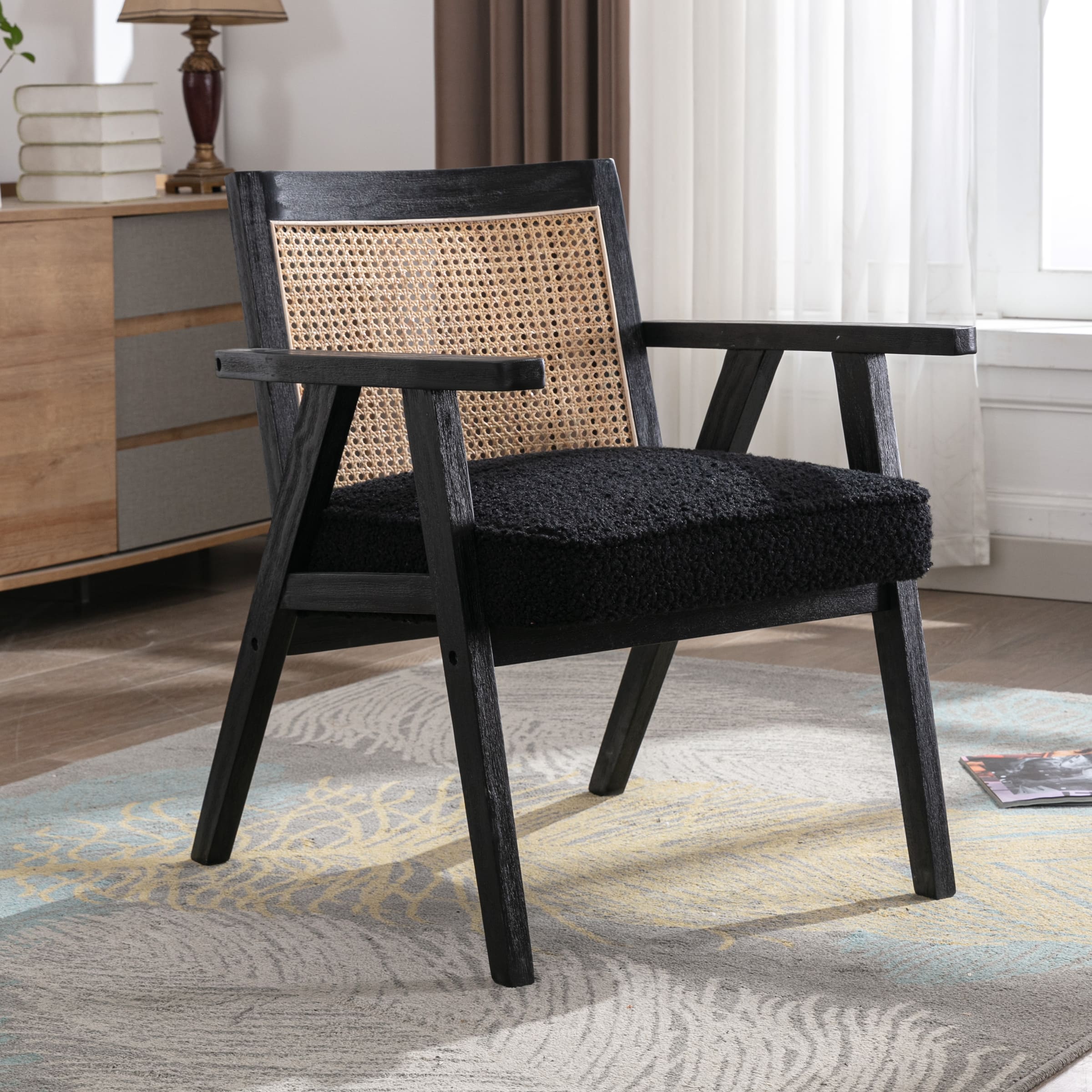 VESCASA Rattan Back Lounge Armchair 1 PCS - 3513AC