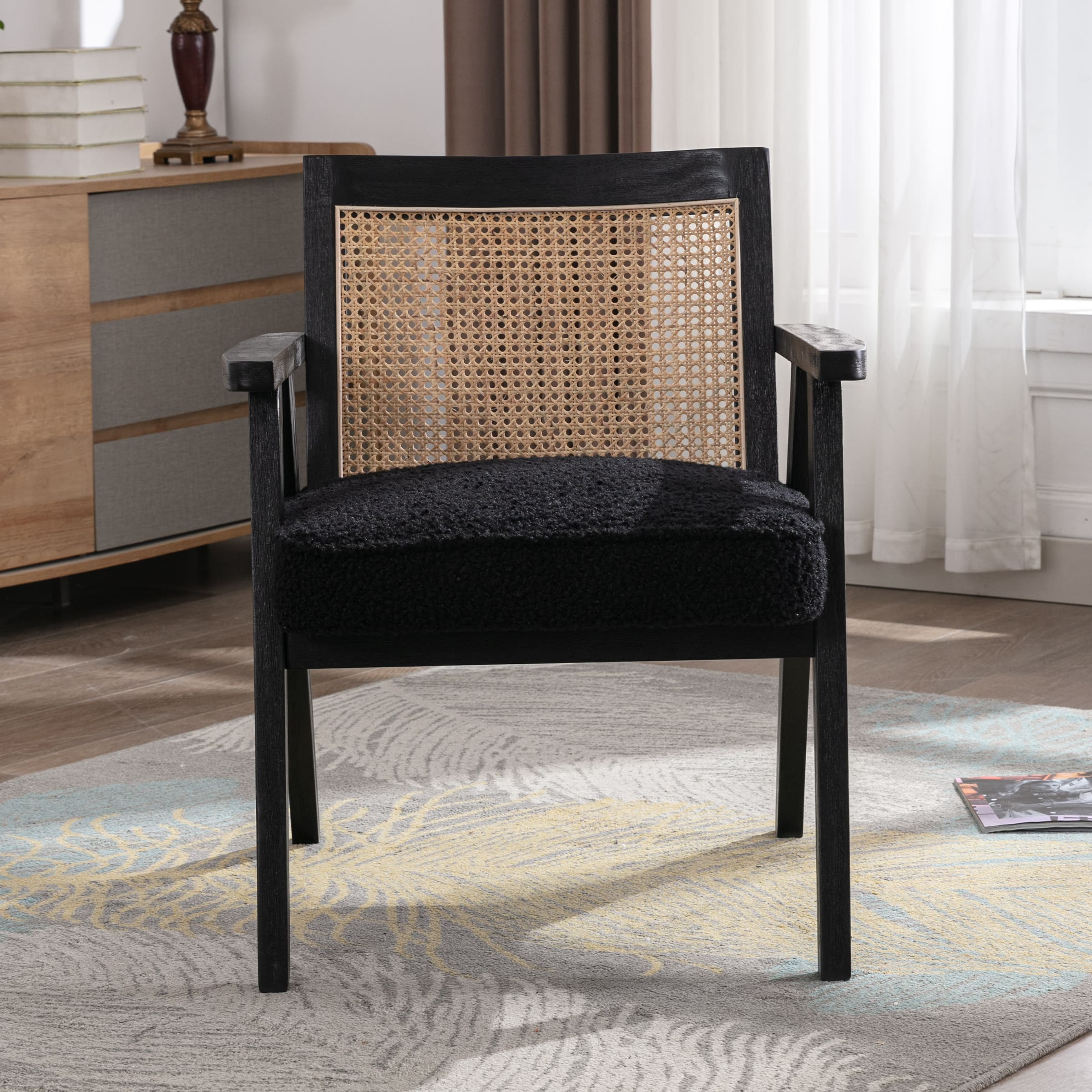 VESCASA Rattan Back Lounge Armchair 1 PCS - 3513AC