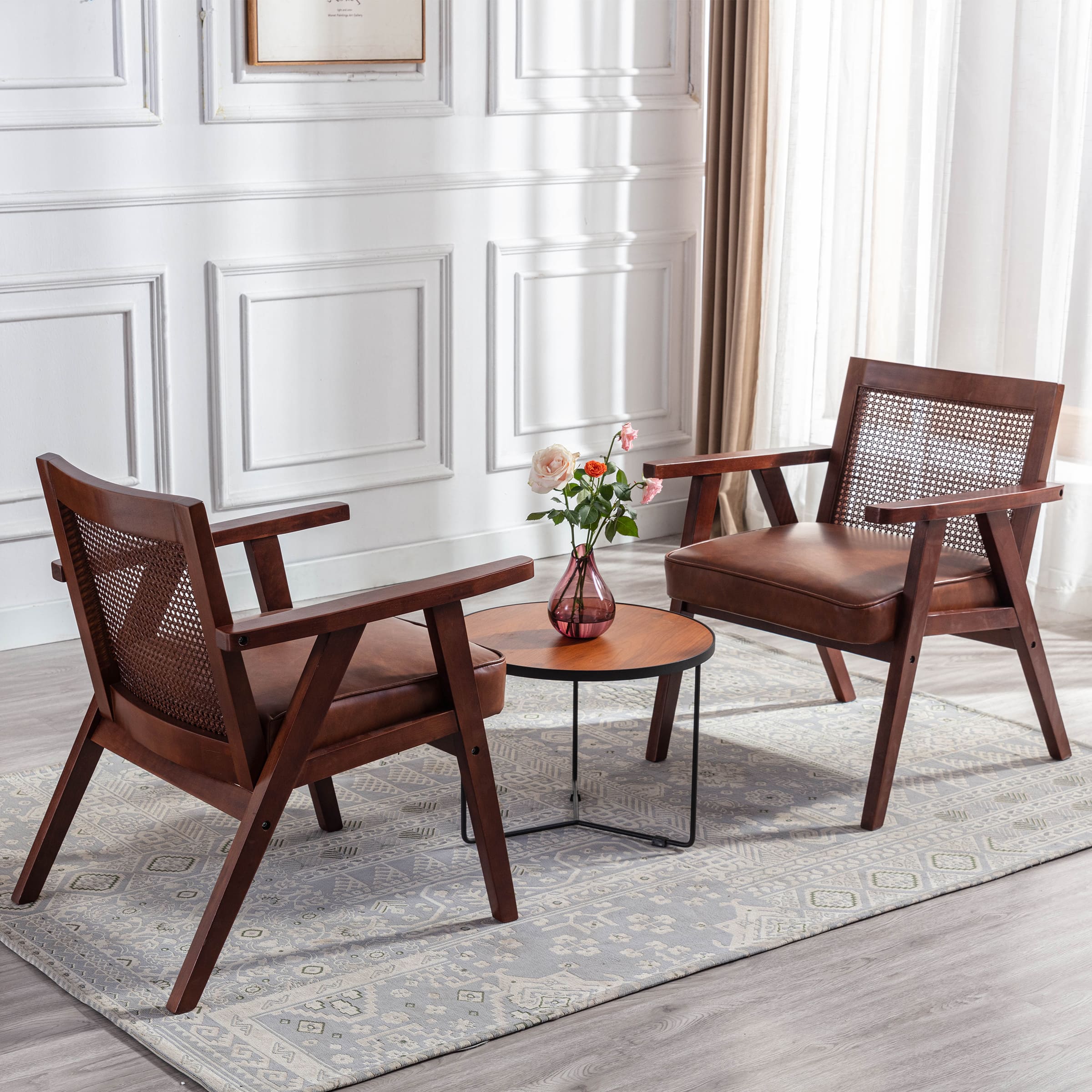 VESCASA Rattan Back Lounge Armchair 1 PCS - 3513AC