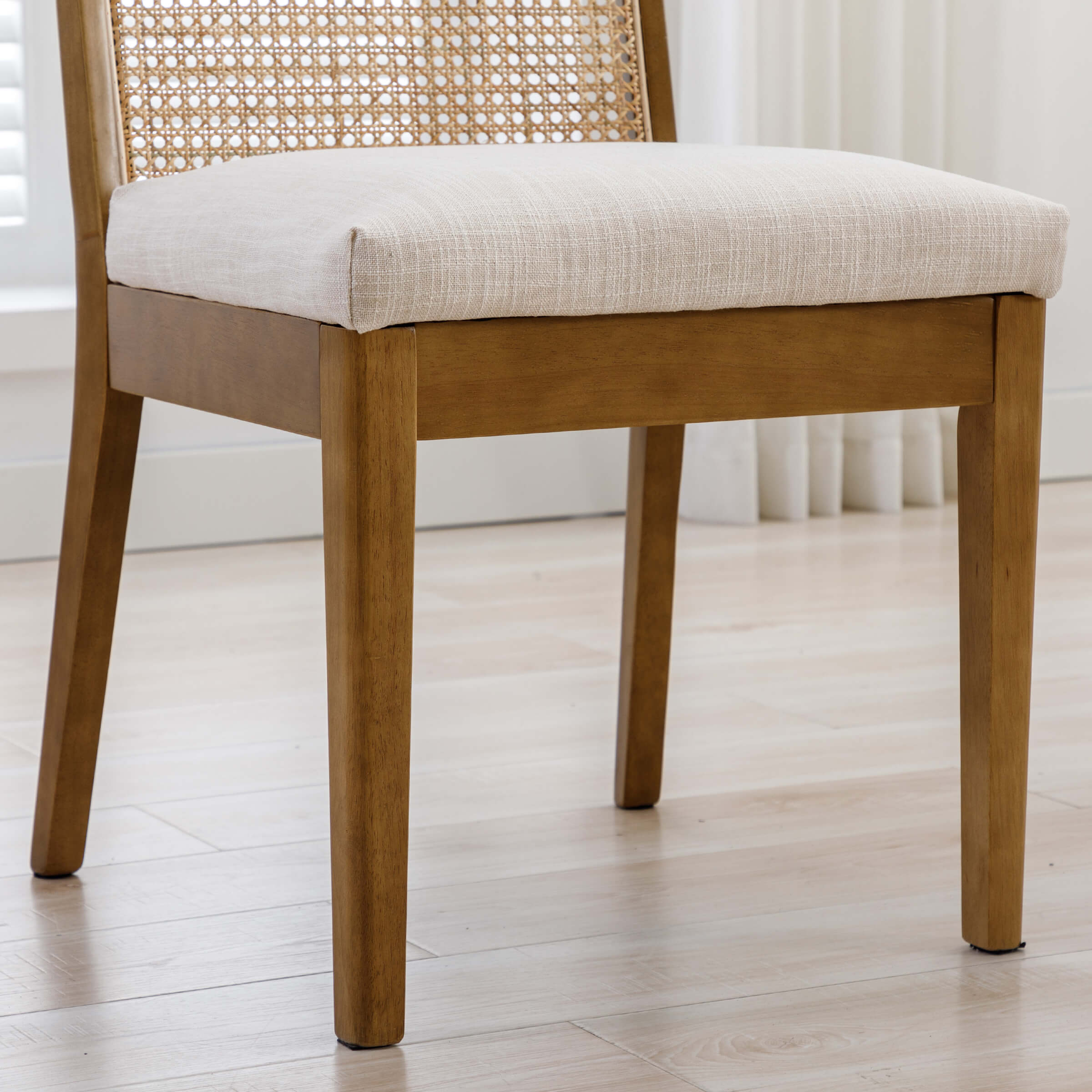 CIMOTA Square Rattan Back Dining Chairs Set of 2 - 1932DC