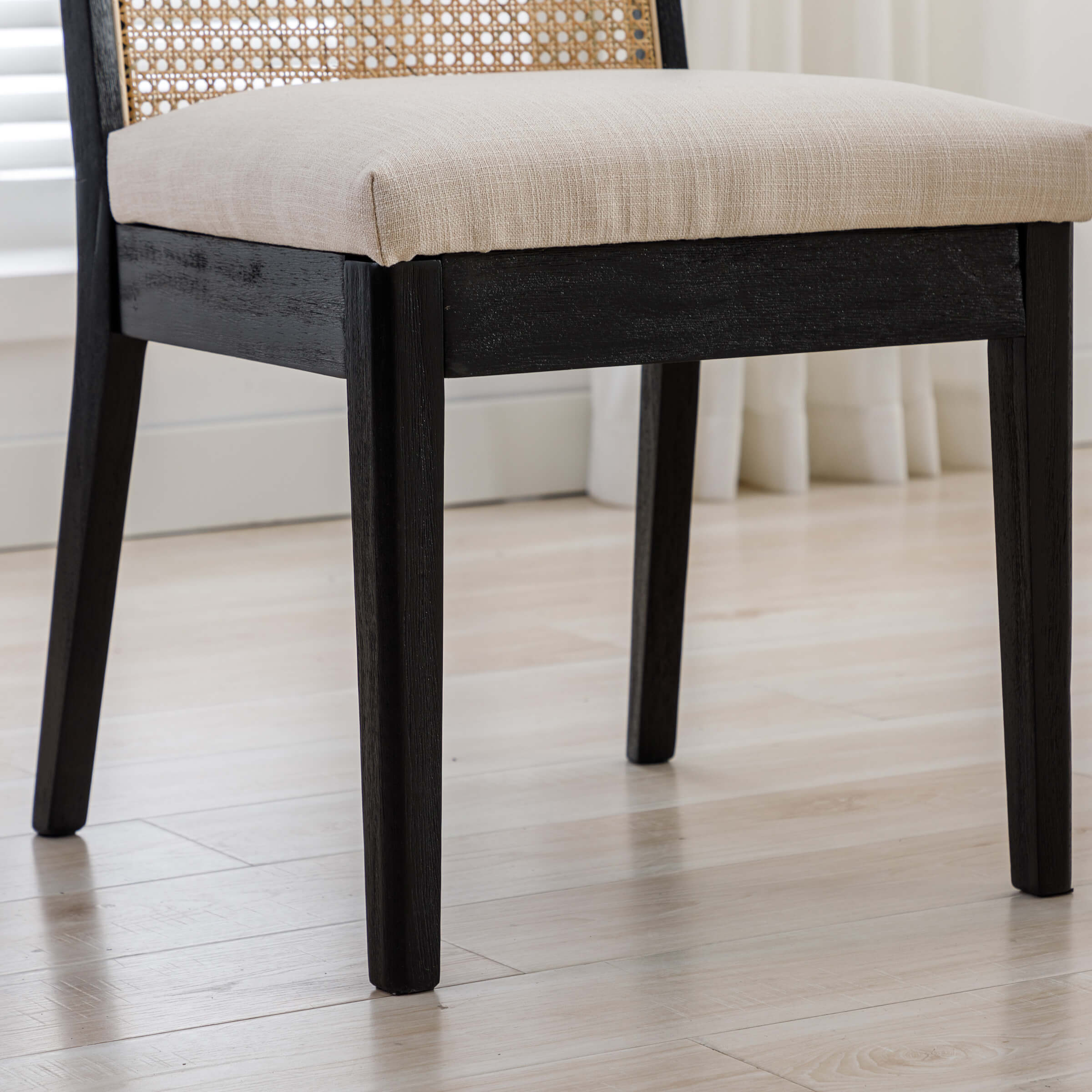 CIMOTA Square Rattan Back Dining Chairs Set of 2 - 1932DC