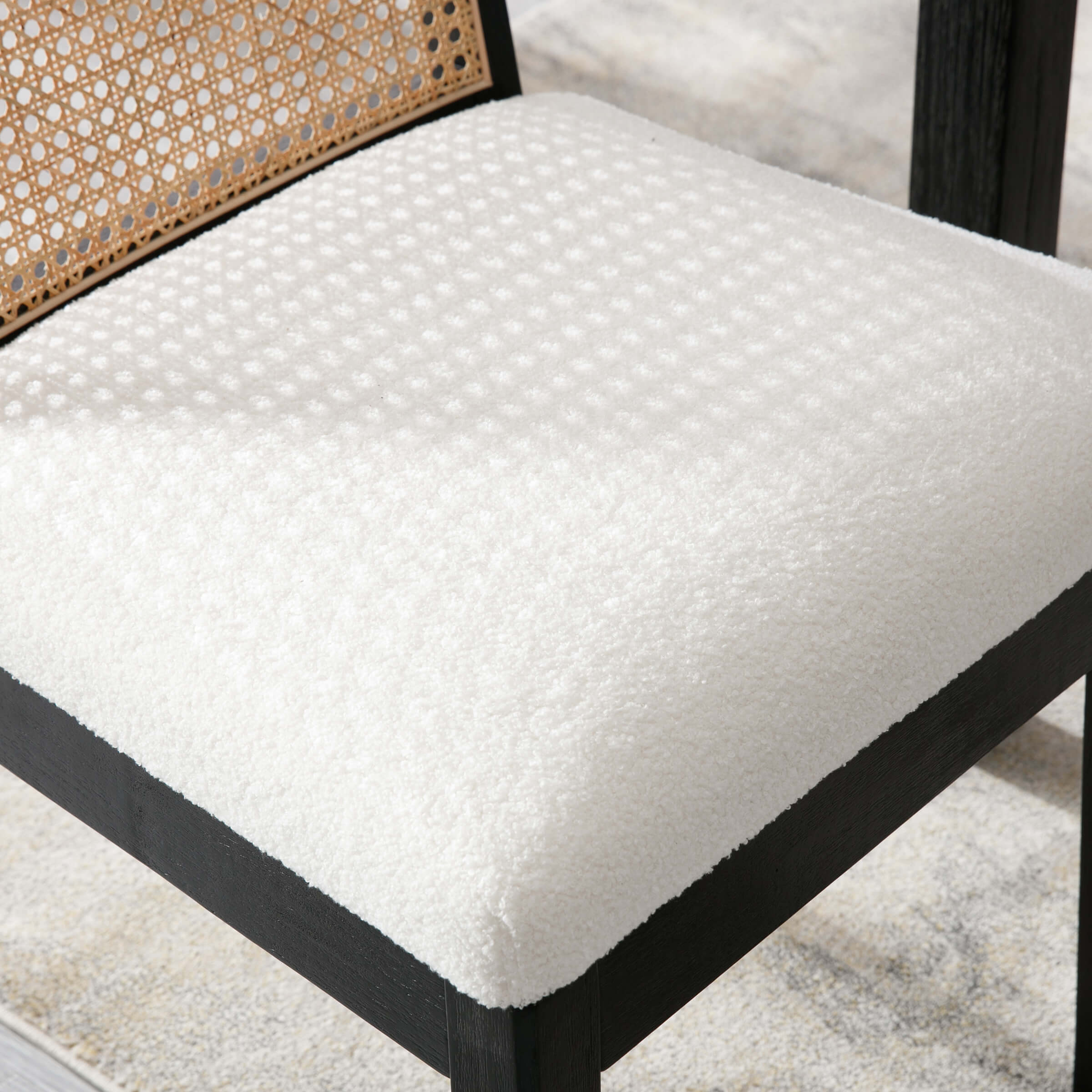 CIMOTA Square Rattan Back Dining Chairs Set of 2 - 1932DC