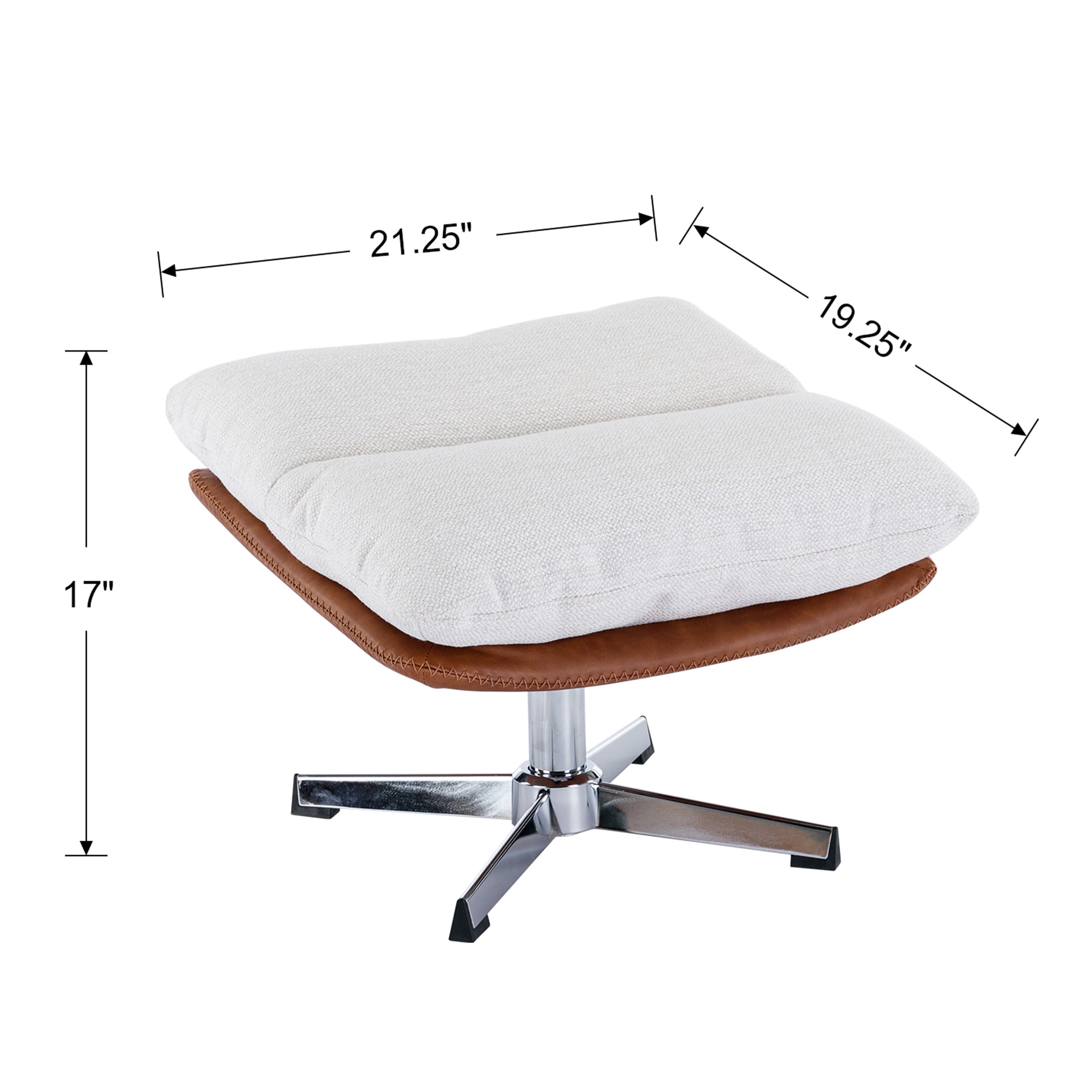 VESCASA Swivel Accent Chair with Ottoman - 19119AO