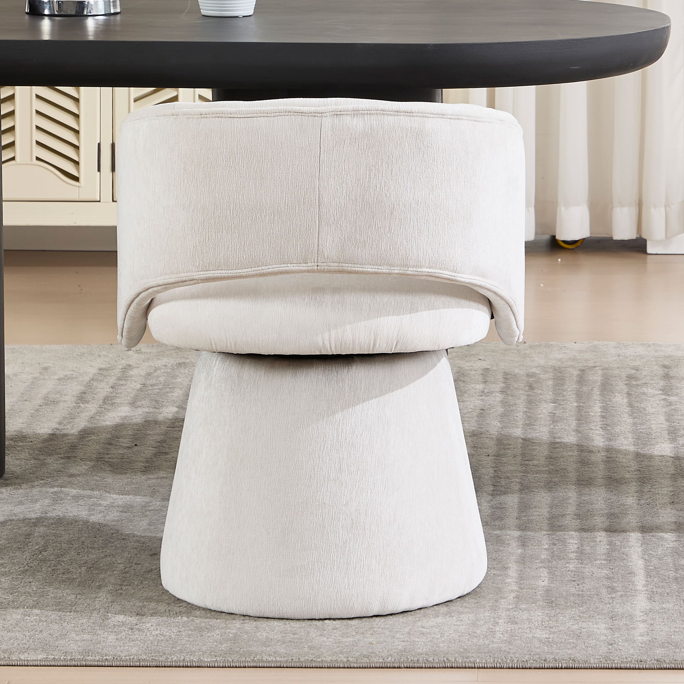VESCASA Swivel Hollow Back Barrel Dining Chairs 1 PCS - 10074DC