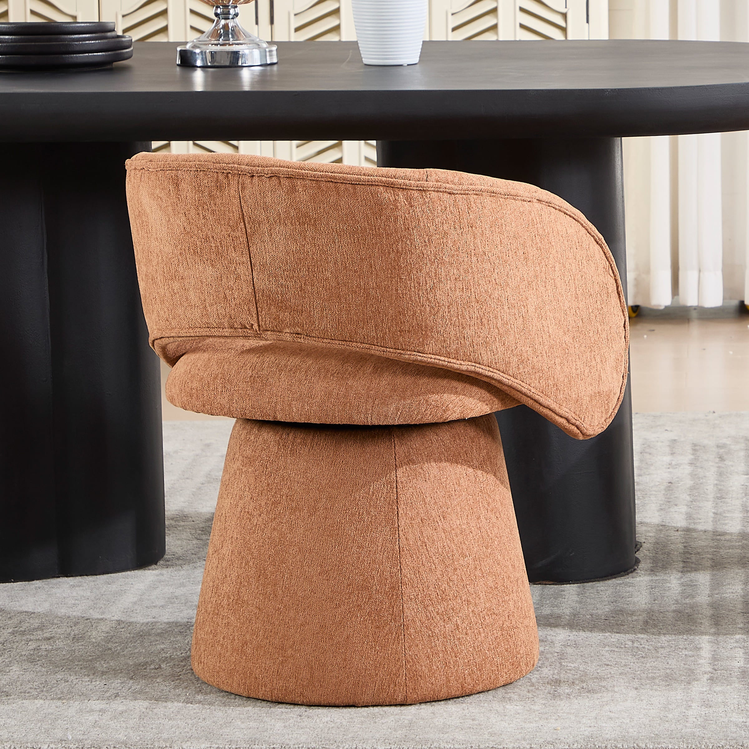 VESCASA Swivel Hollow Back Barrel Dining Chairs 1 PCS - 10074DC