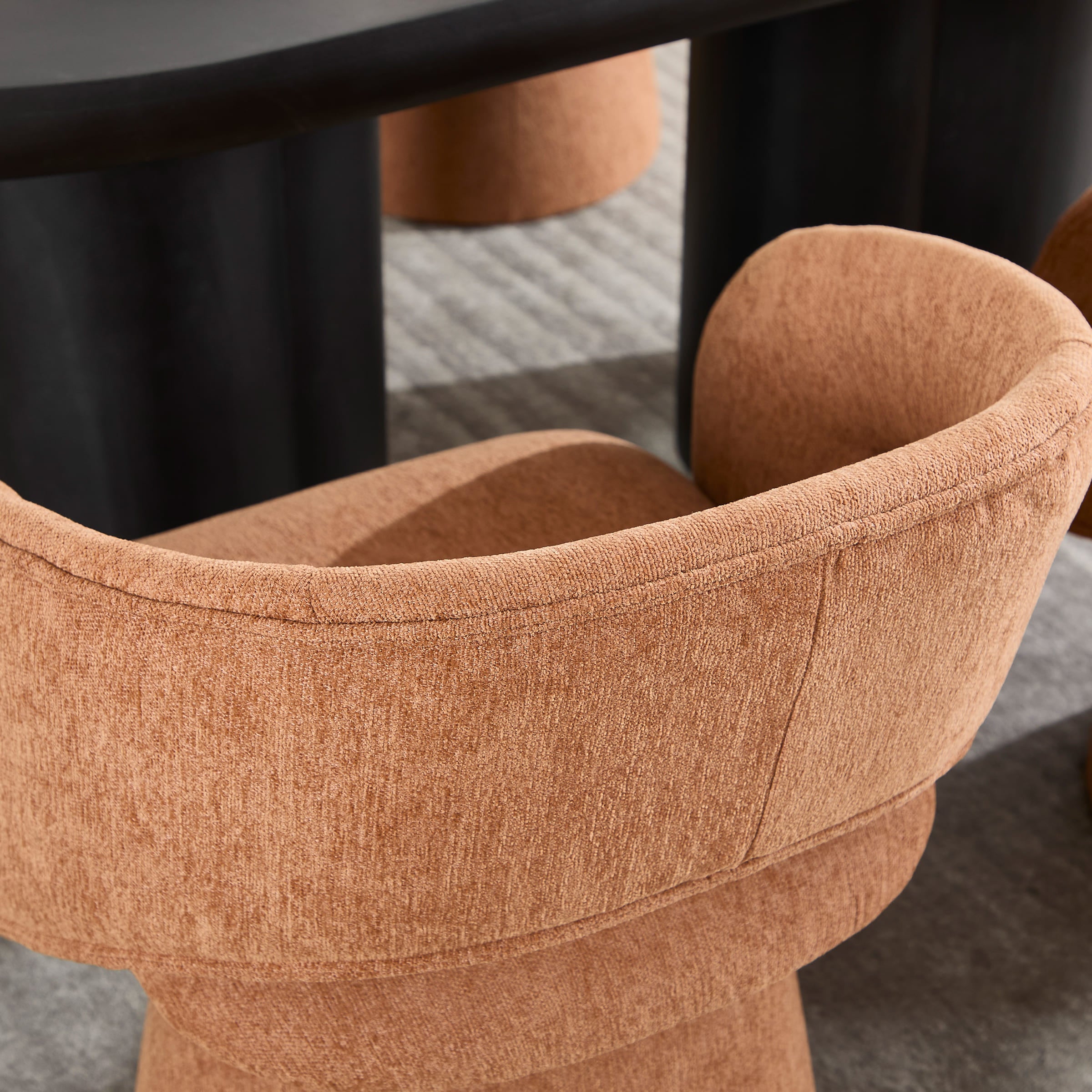 VESCASA Swivel Hollow Back Barrel Dining Chairs 1 PCS - 10074DC