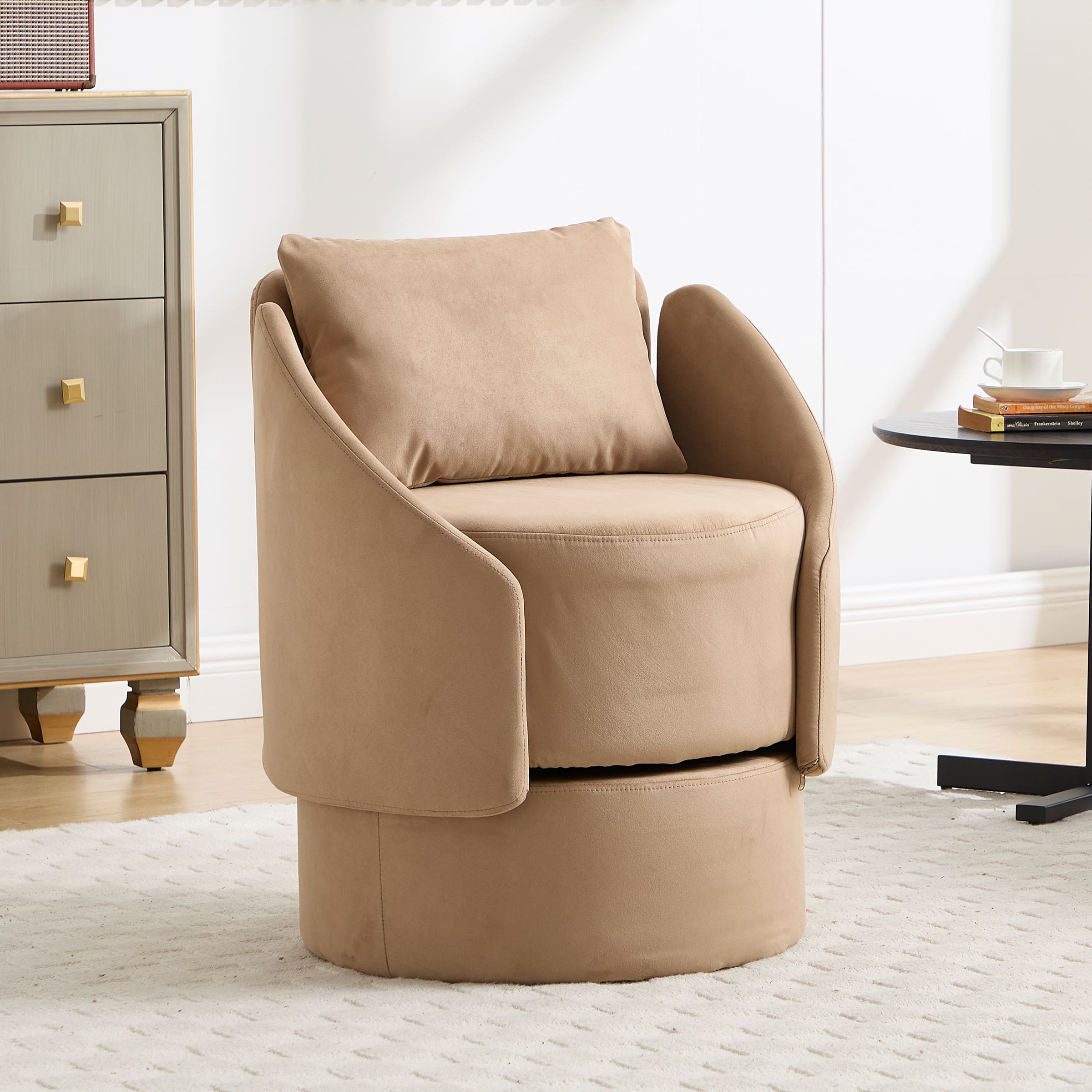 ZH4YOU Swivel Round Barrel Armchair 1 PCS - 56010AC