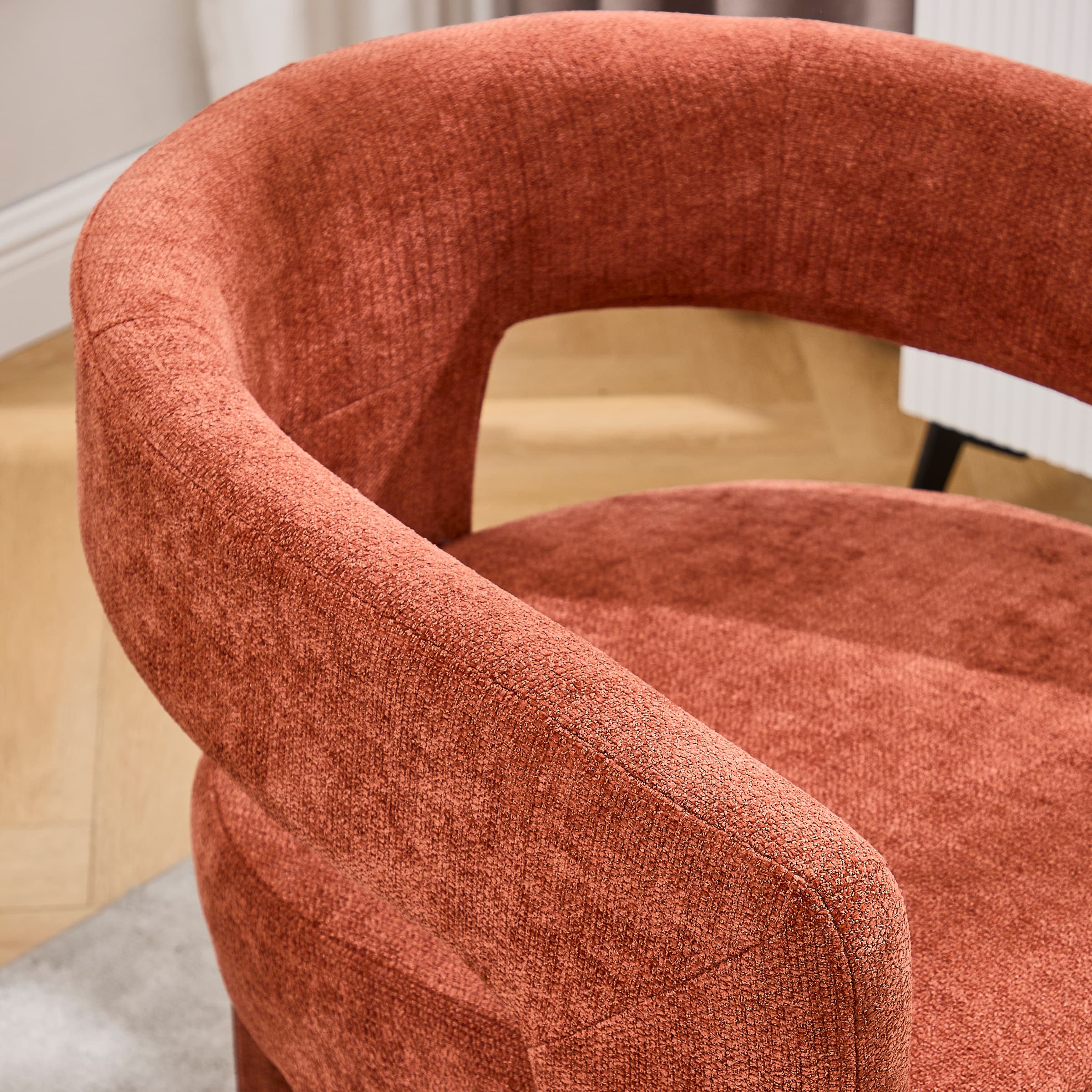 VESCASA Barrel Side Armchair with Storage Ottoman - 71002AO