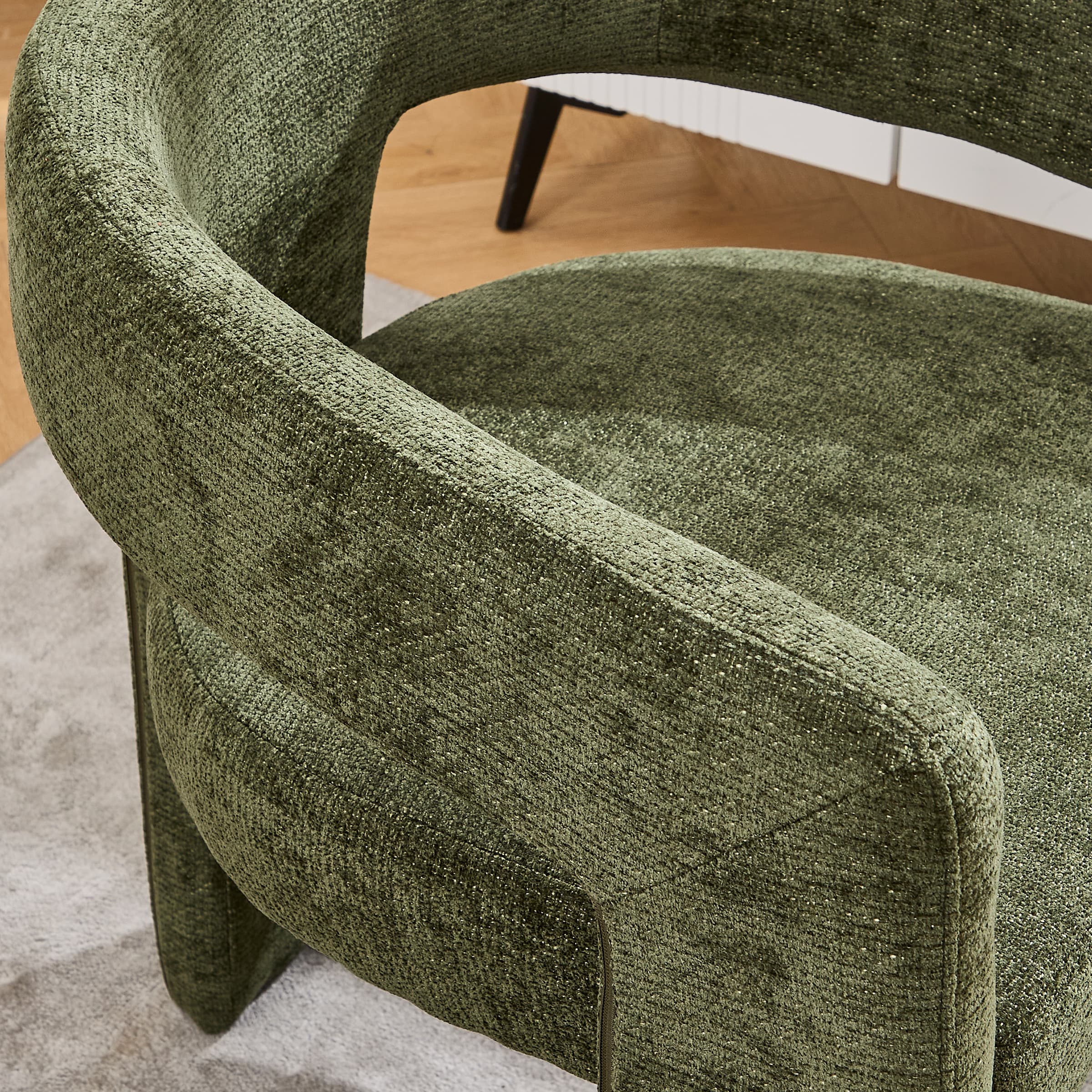 VESCASA Barrel Side Armchair with Storage Ottoman - 71002AO