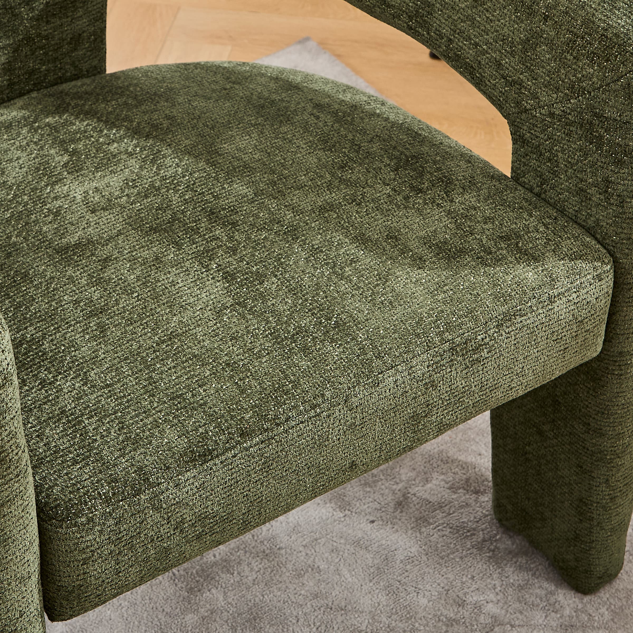 VESCASA Barrel Side Armchair with Storage Ottoman - 71002AO