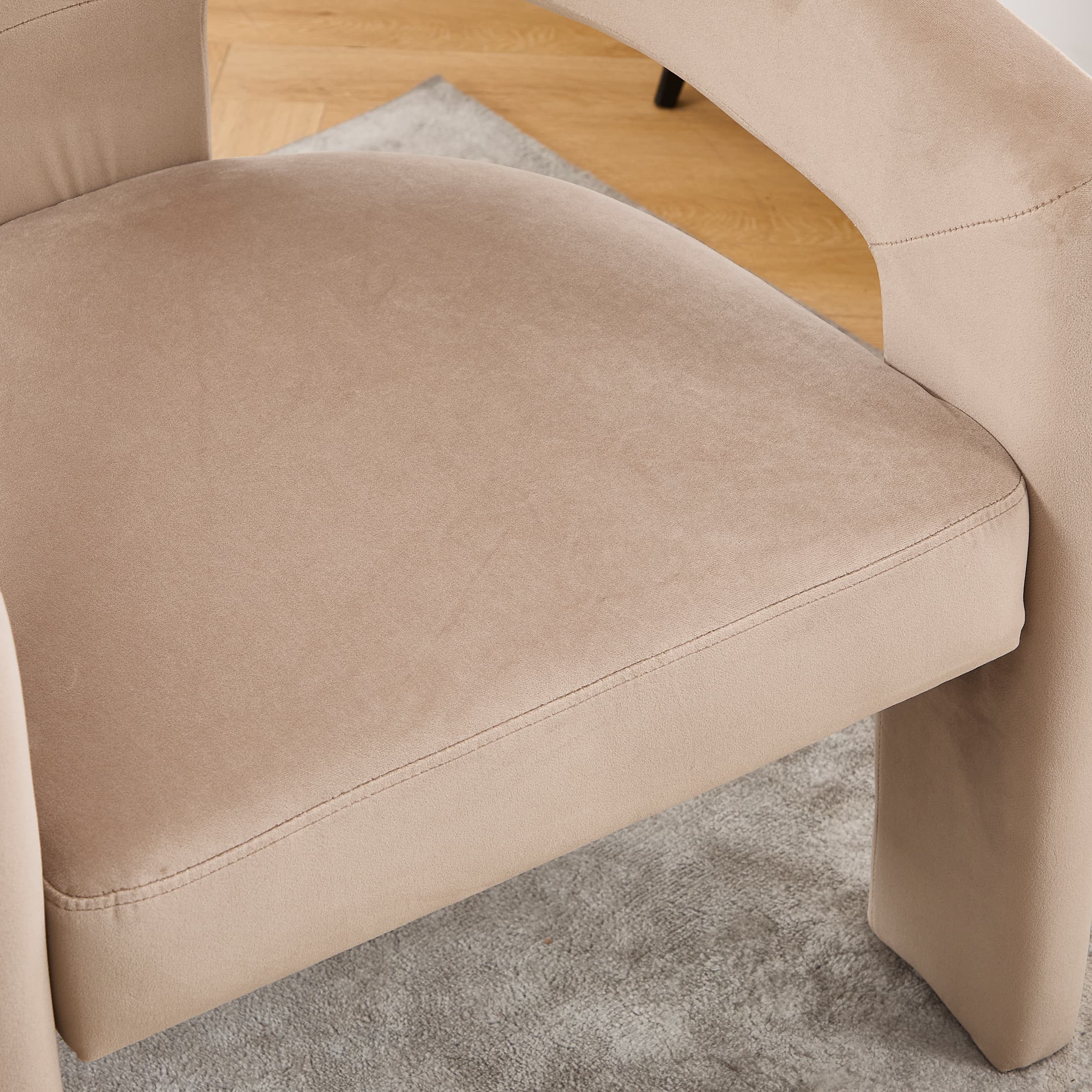 VESCASA Barrel Side Armchair with Storage Ottoman - 71002AO