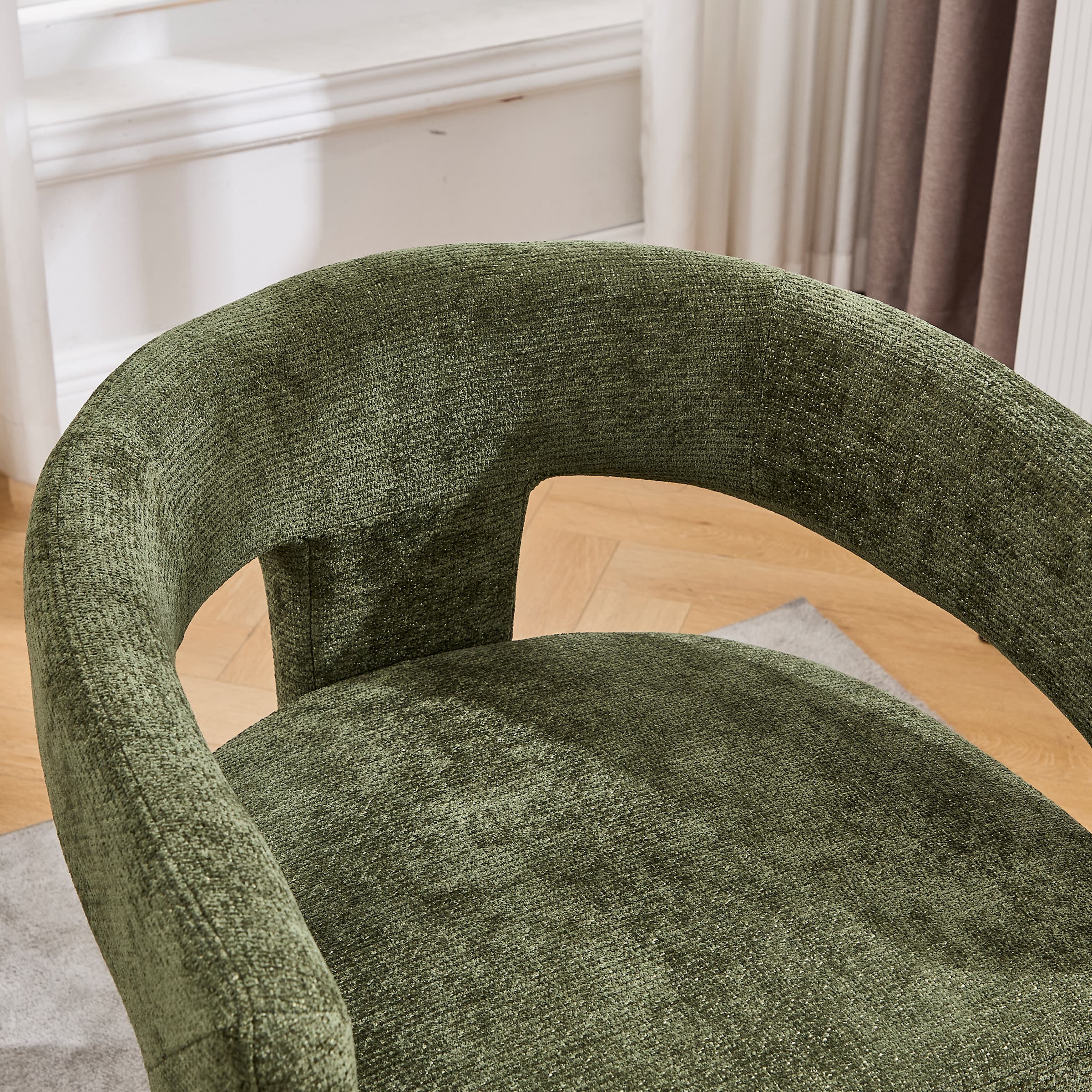 VESCASA Barrel Side Armchair with Storage Ottoman - 71002AO