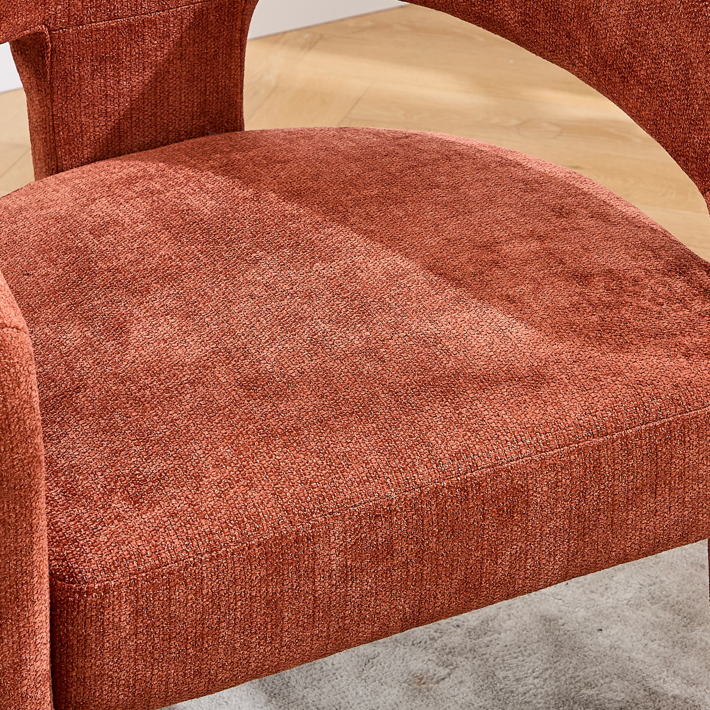 VESCASA Barrel Side Armchair with Storage Ottoman - 71002AO