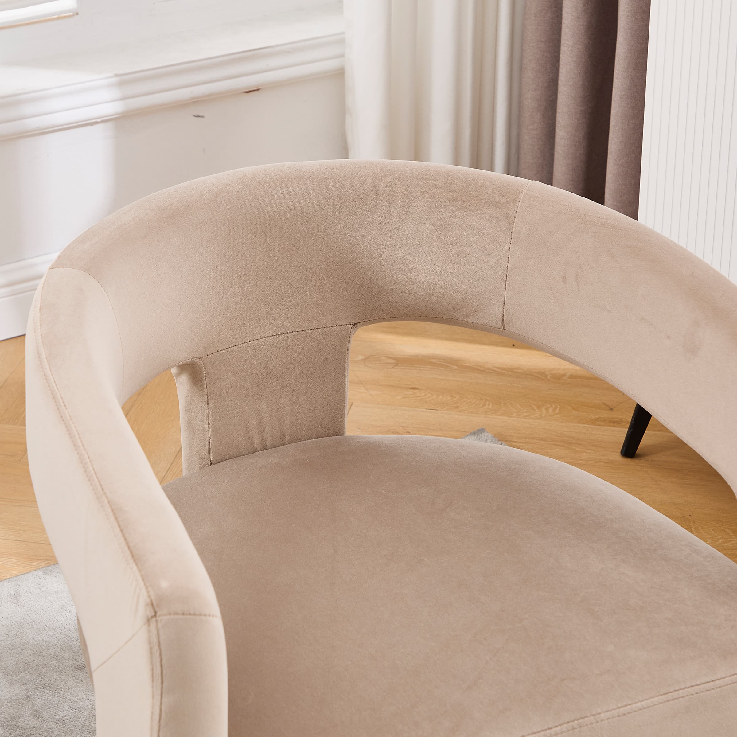 VESCASA Barrel Side Armchair with Storage Ottoman - 71002AO