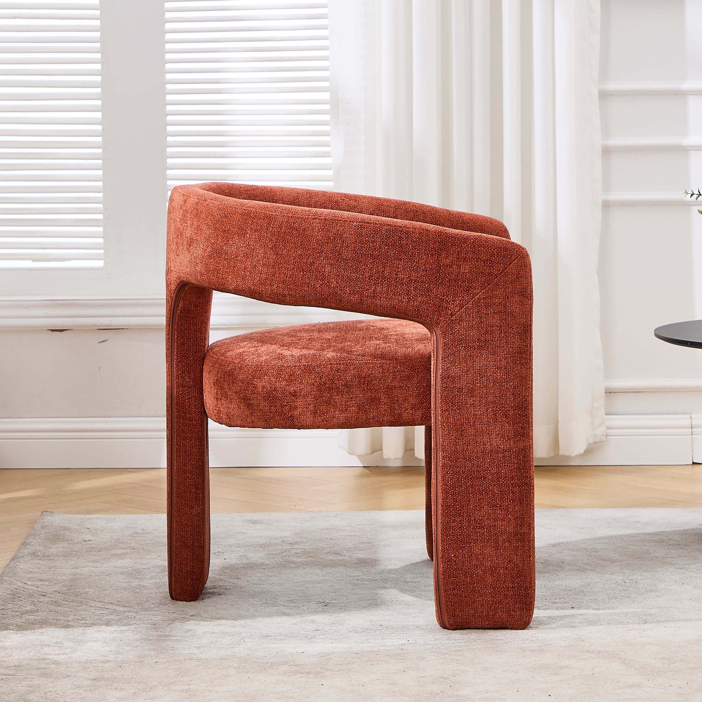 VESCASA Barrel Side Armchair with Storage Ottoman - 71002AO