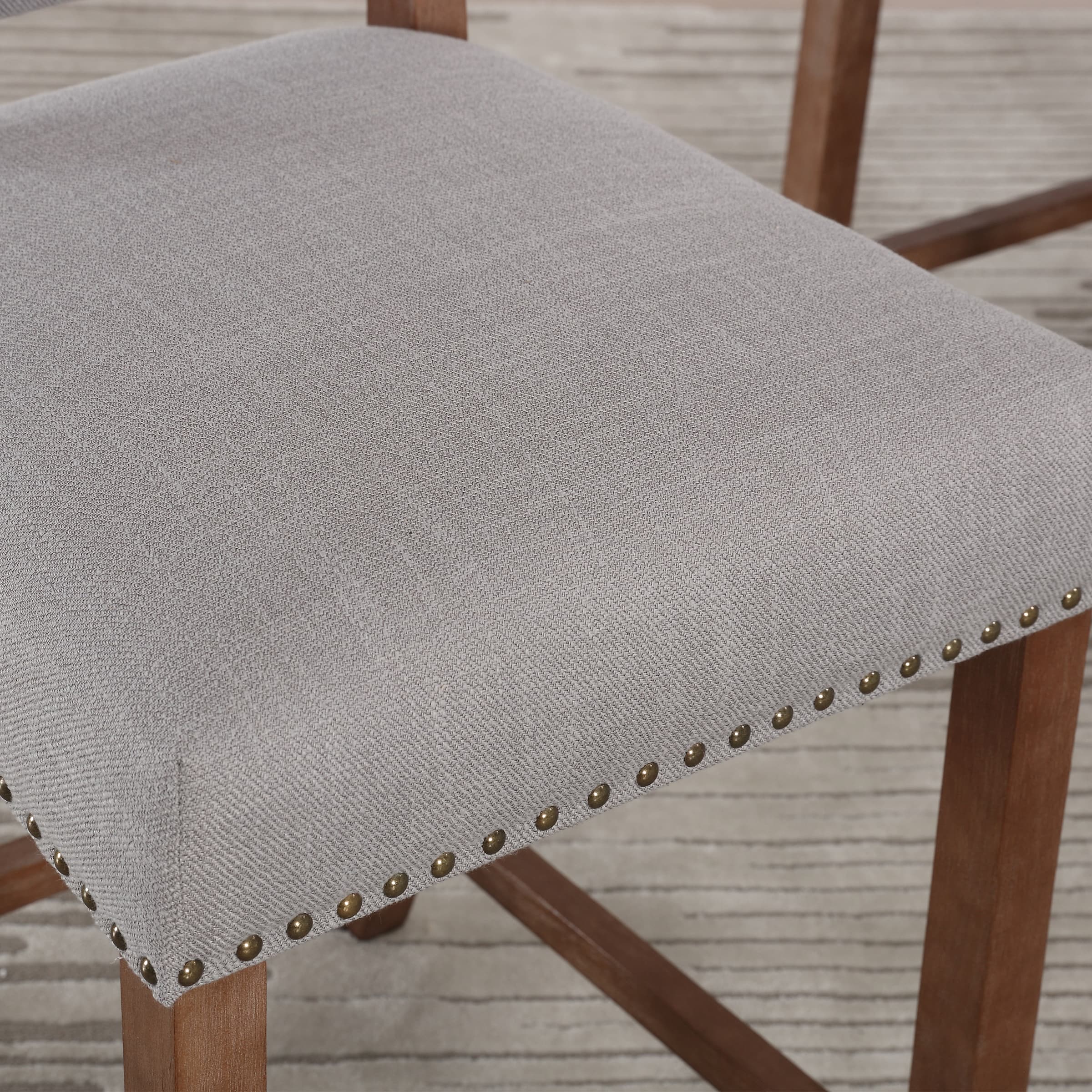 CIMOTA 26"H Linen Counter Height Bar Stools Set of 2 - 5699CS