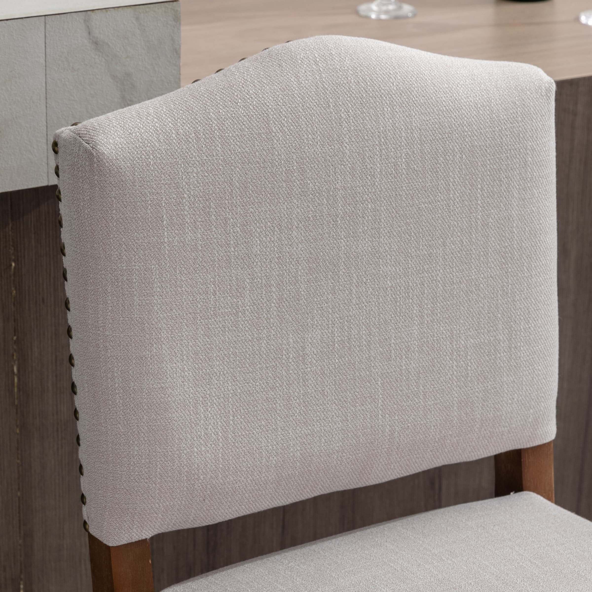 CIMOTA 26"H Linen Counter Height Bar Stools Set of 2 - 5699CS