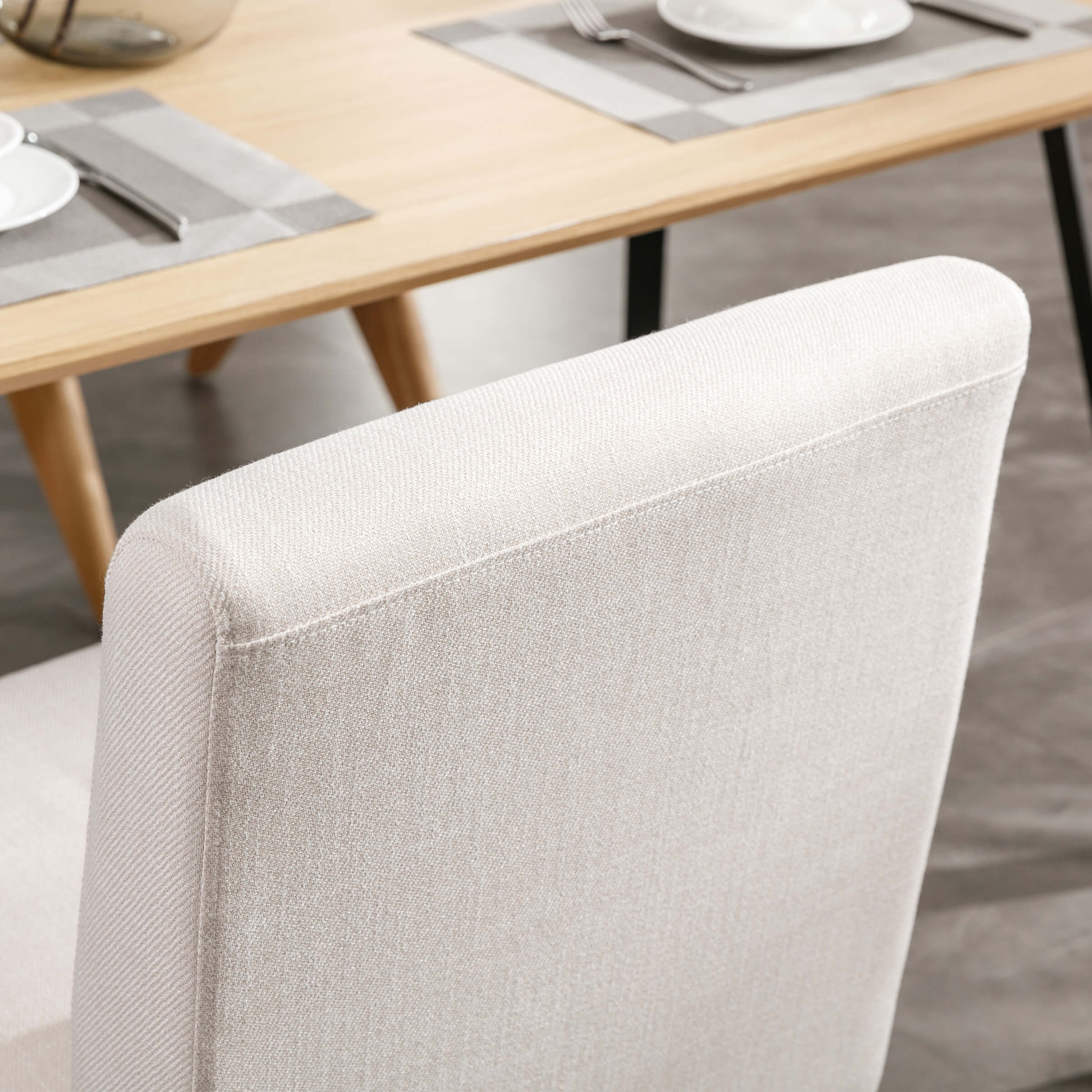 VESCASA V-Shape Wood Legs Dining Chairs Set of 2 - 7767DC