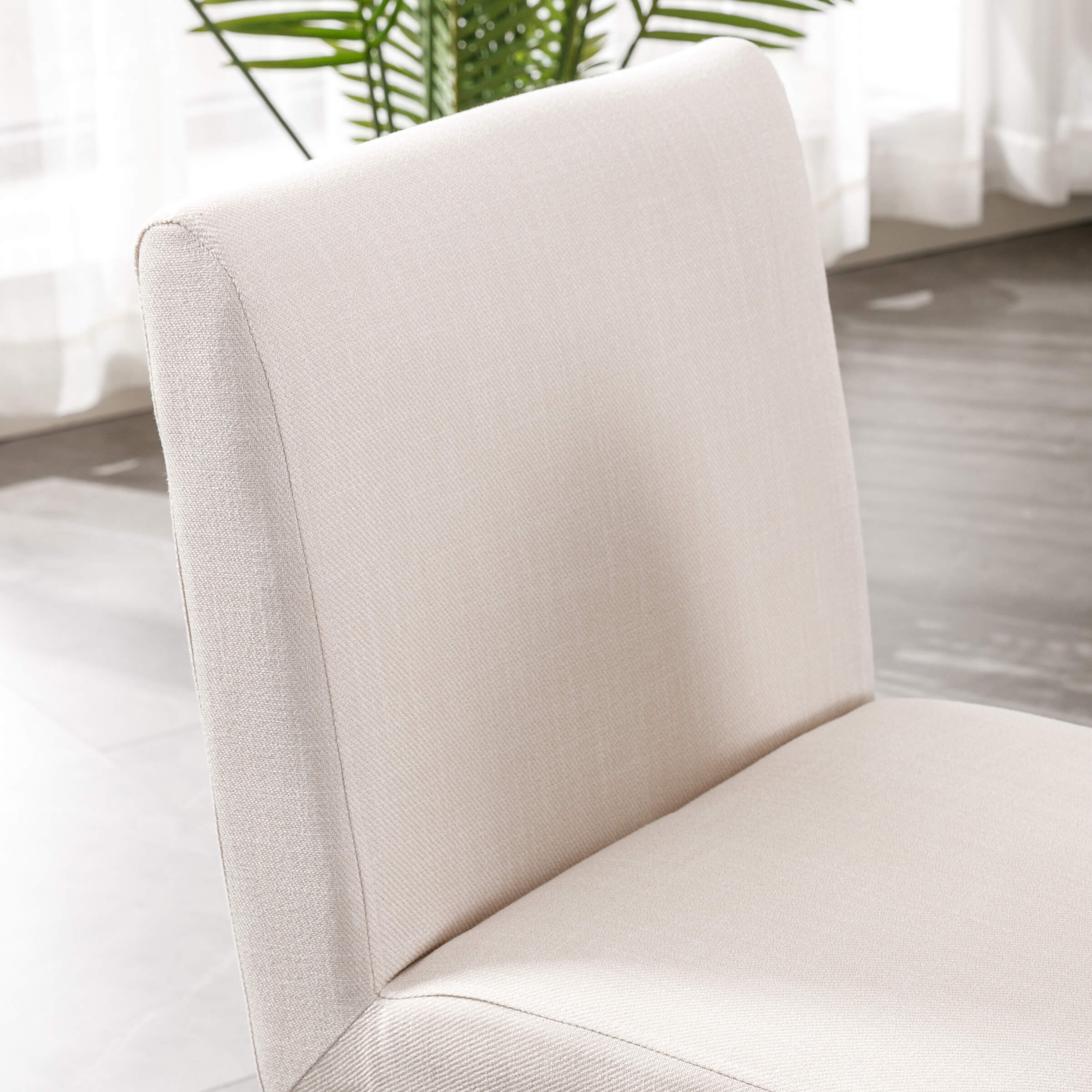 VESCASA V-Shape Wood Legs Dining Chairs Set of 2 - 7767DC