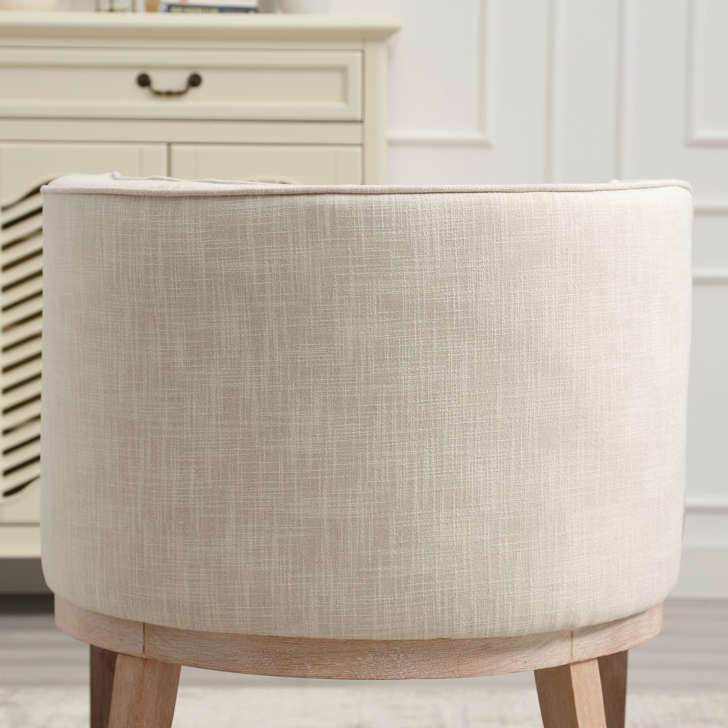 Stone Wash Wood Legs Accent Chair 1 PCS - 6371AC